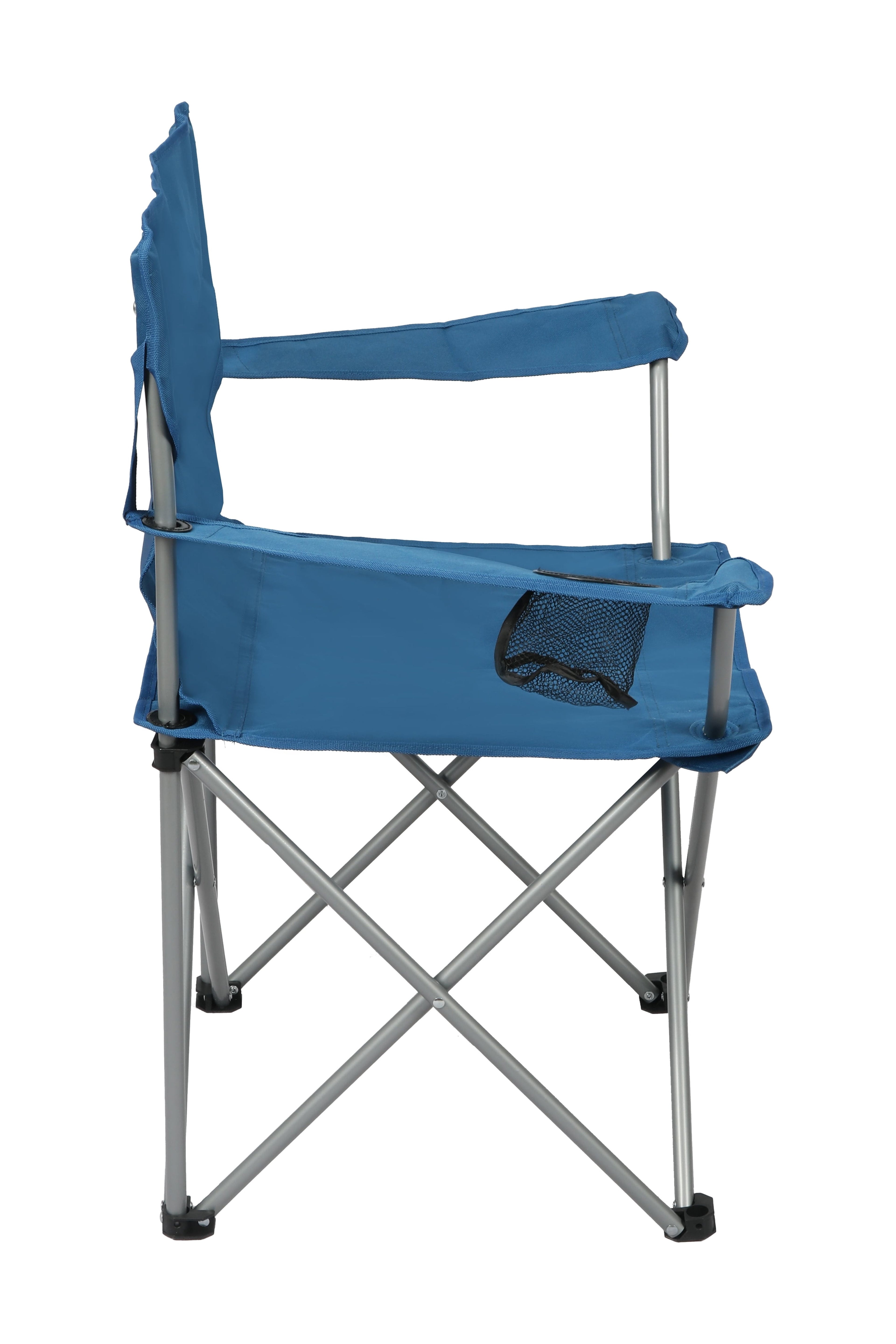 Ozark Trail Quad Folding Camp Chair with Cup Holder, Black