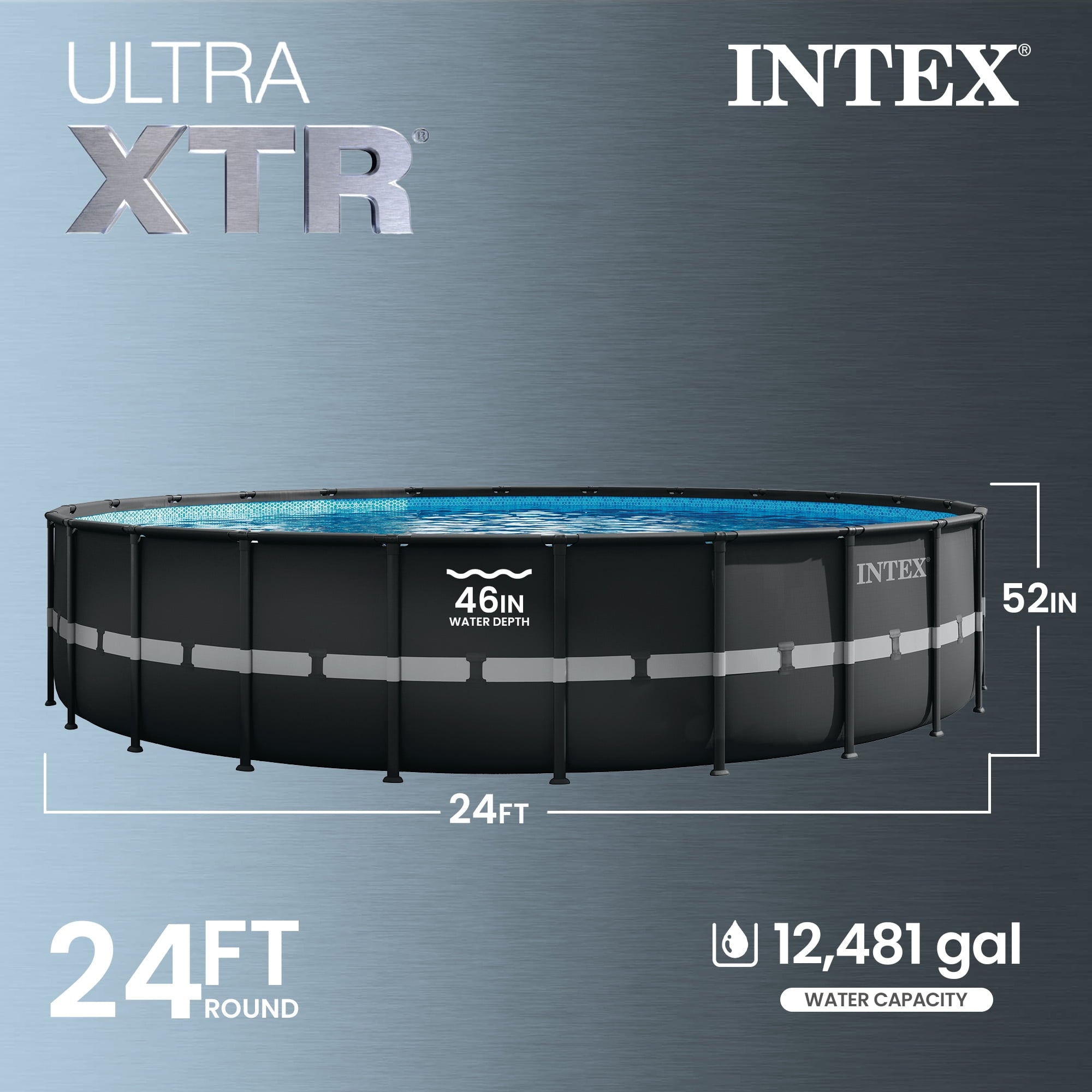 Intex Ultra XTR 24' x 52 Round Above Ground Pool & 2 Pack OptiFlow Filter Sand