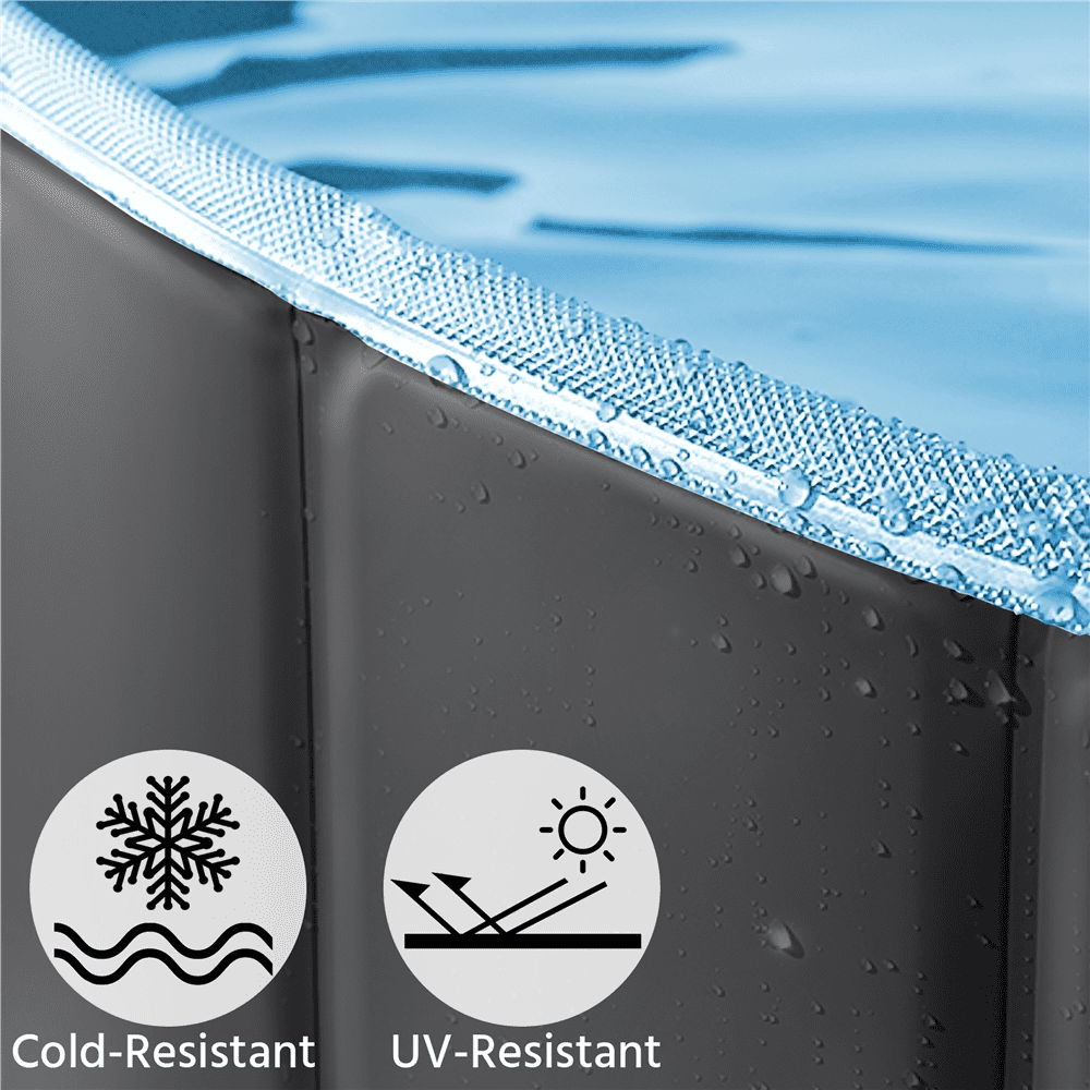 Yaheetech Portable PVC Swimming Pool with Non-slip Bottom for Dogs Cats, XXL, Blue
