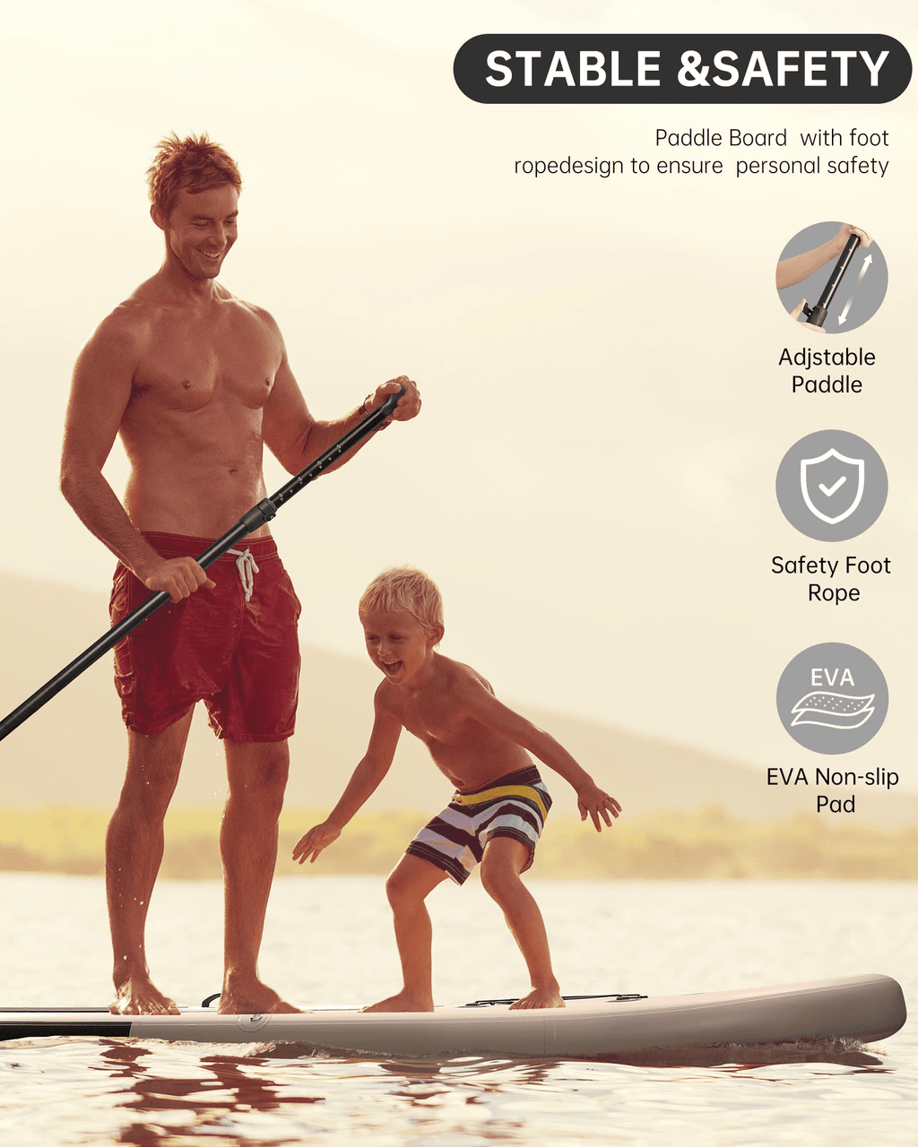 Naipo 10 in Inflatable Stand up Paddle Board 6 in Thick  SUP Paddle Board with Paddleboard Accessories Triple Action Pump Fishing Green