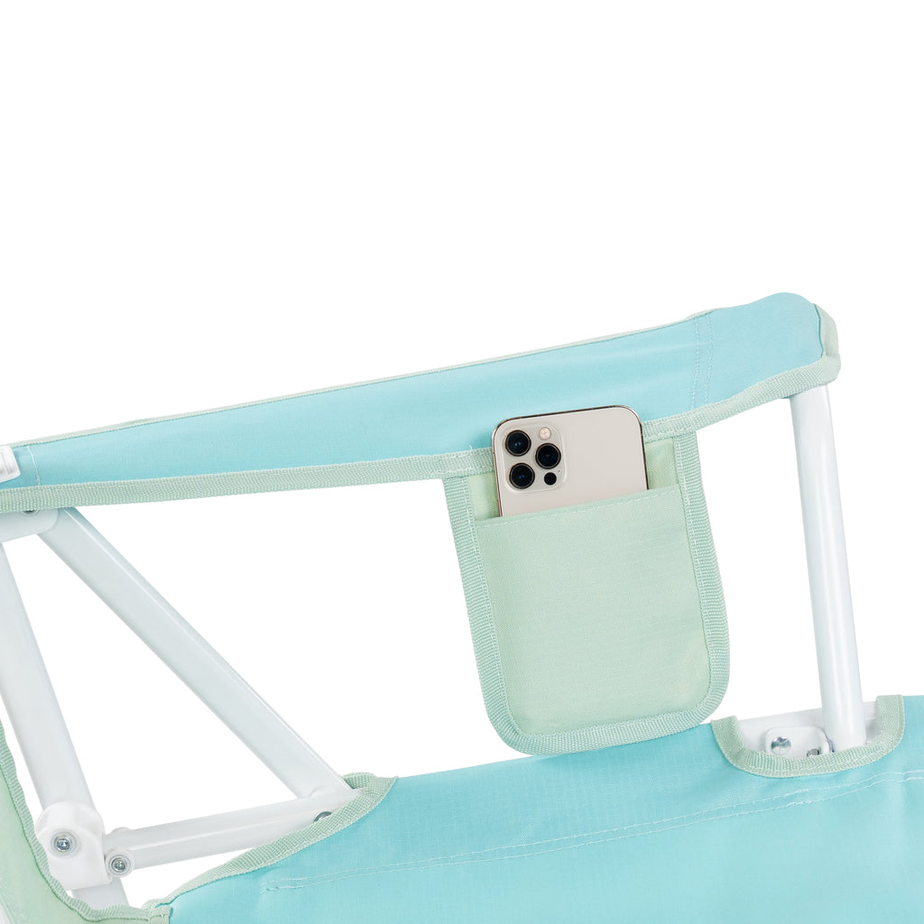 GCI Outdoor Comfort Pro Rocker Camping Chair with Mesh Backrest, Pastel Green Colorblock
