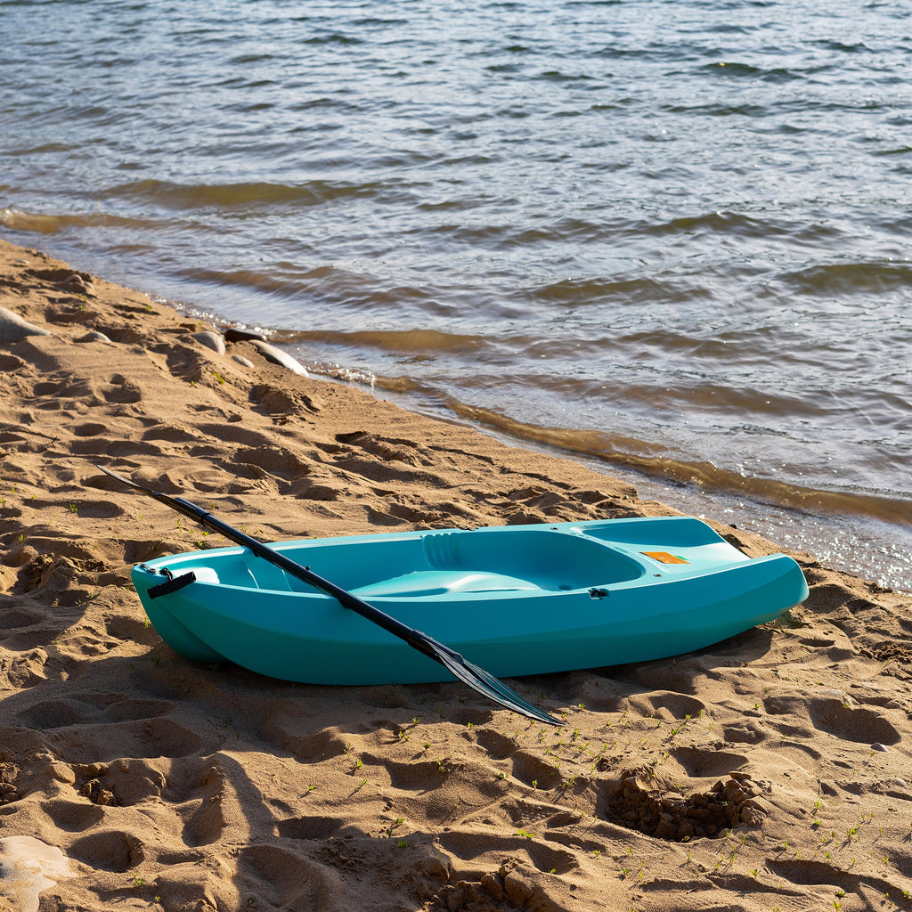 Lifetime Wave 6 ft Youth Sit-On-Top Kayak with Paddle, Fire Red (91401)