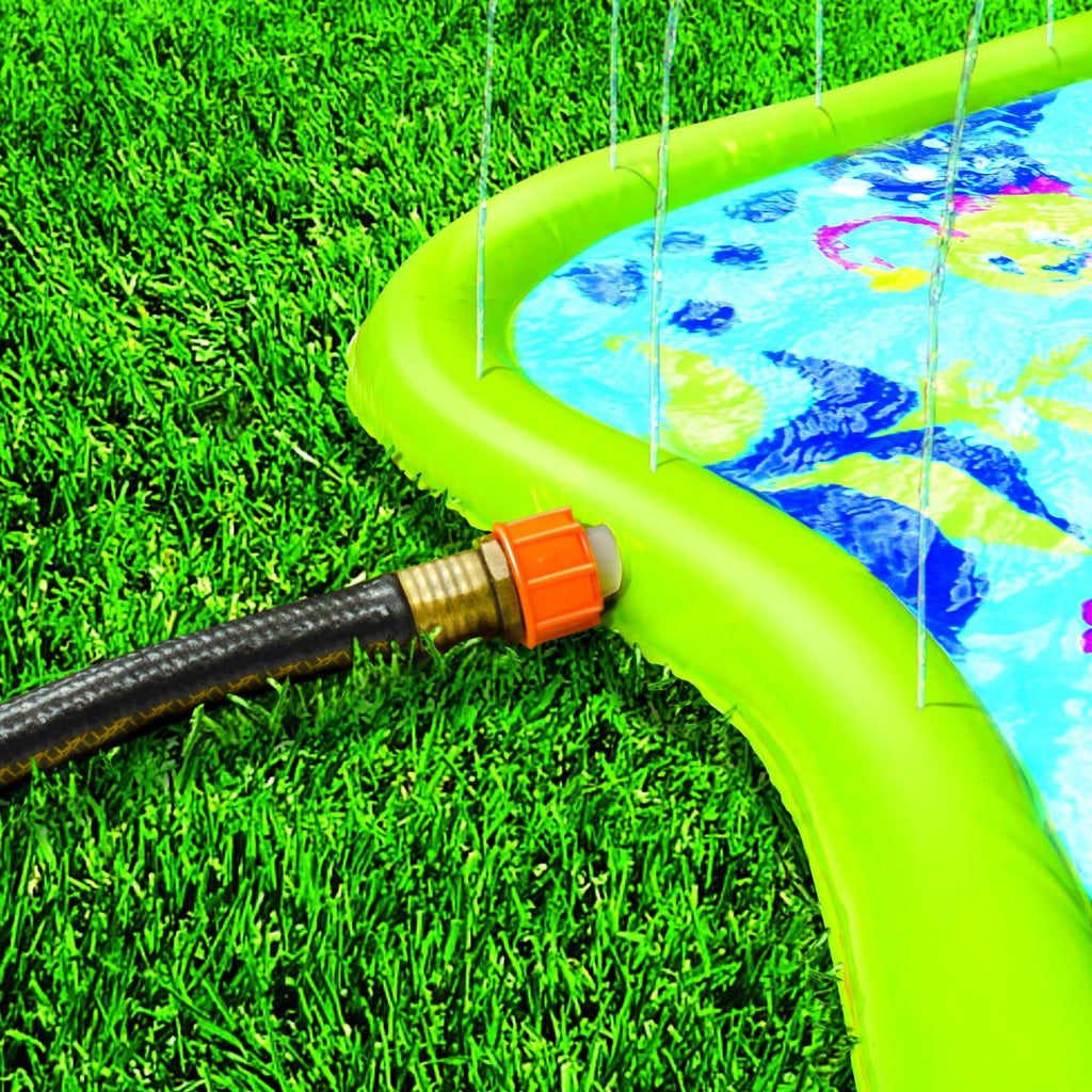 Banzai Jr. Splish Splash Inflatable Water Park for Toddlers - Includes Slide and Play Features