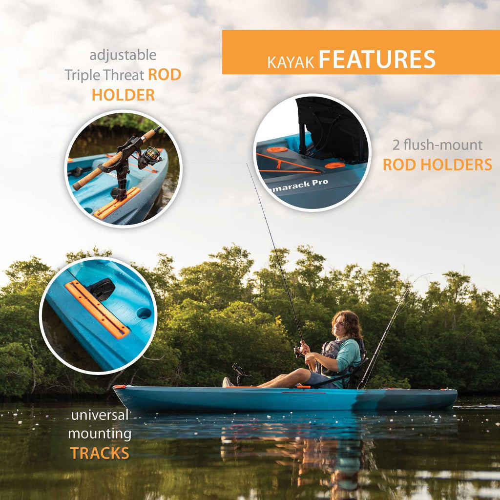 Lifetime Tamarack Pro-Comfort 10 ft 3 in Sit-On-Top Kayak with Paddle, Eclipse Fusion (91058)