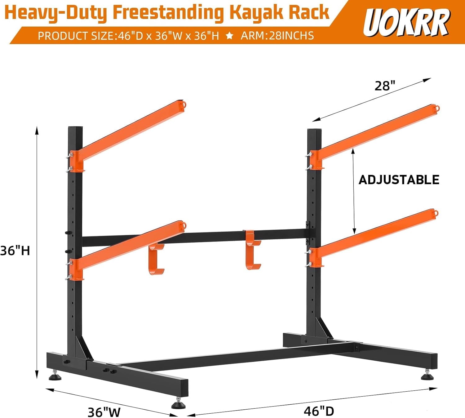 UOKRR Freestanding Kayak Storage Rack Heavy-Duty Canoe Stand