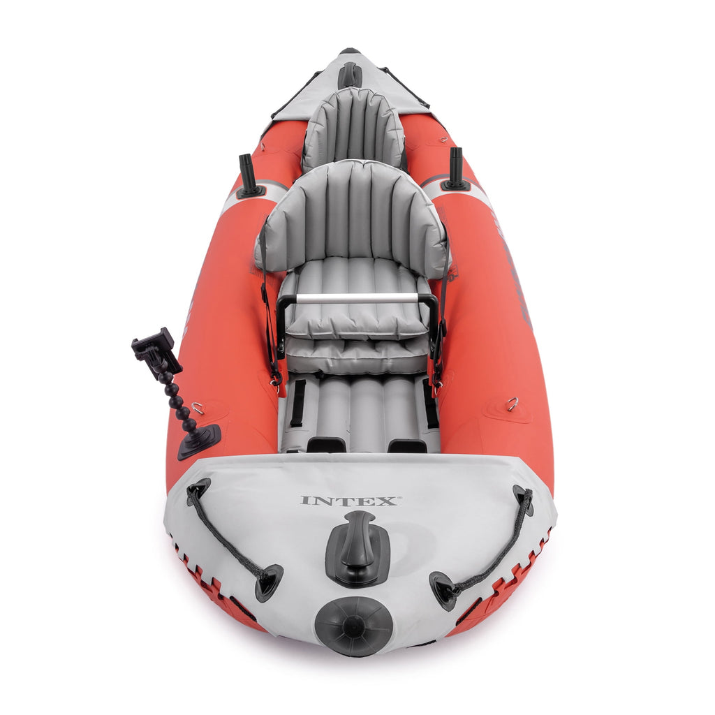 Intex Excursion Pro Inflatable 2 Person Vinyl Kayak with 2 Oars and Pump