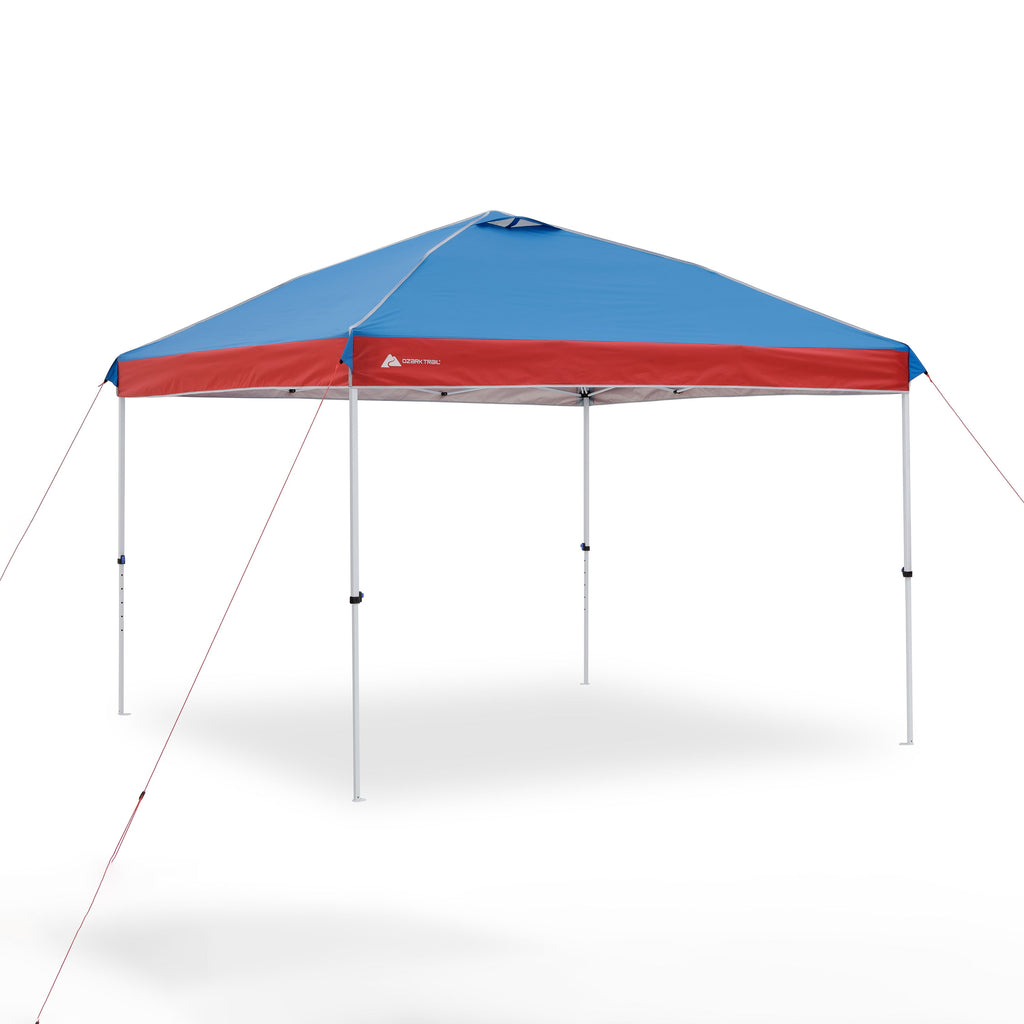 Ozark Trail 10x10 Instant Pop Up Canopy Tent with Simple Push Setup – Straight Leg Pop-Up Tent for Tailgating, Camping & Events, Gold