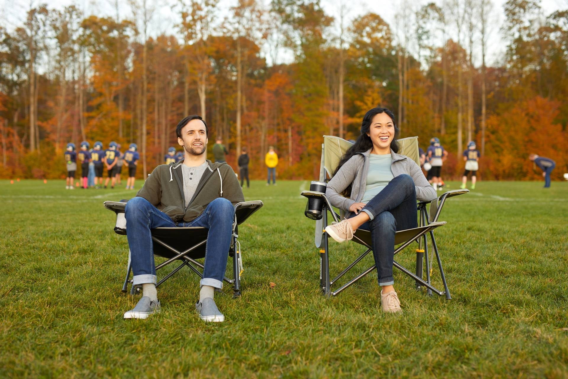 GCI Outdoor Kickback Rocker Low Profile Rocking Camp Chair, Summer Floral
