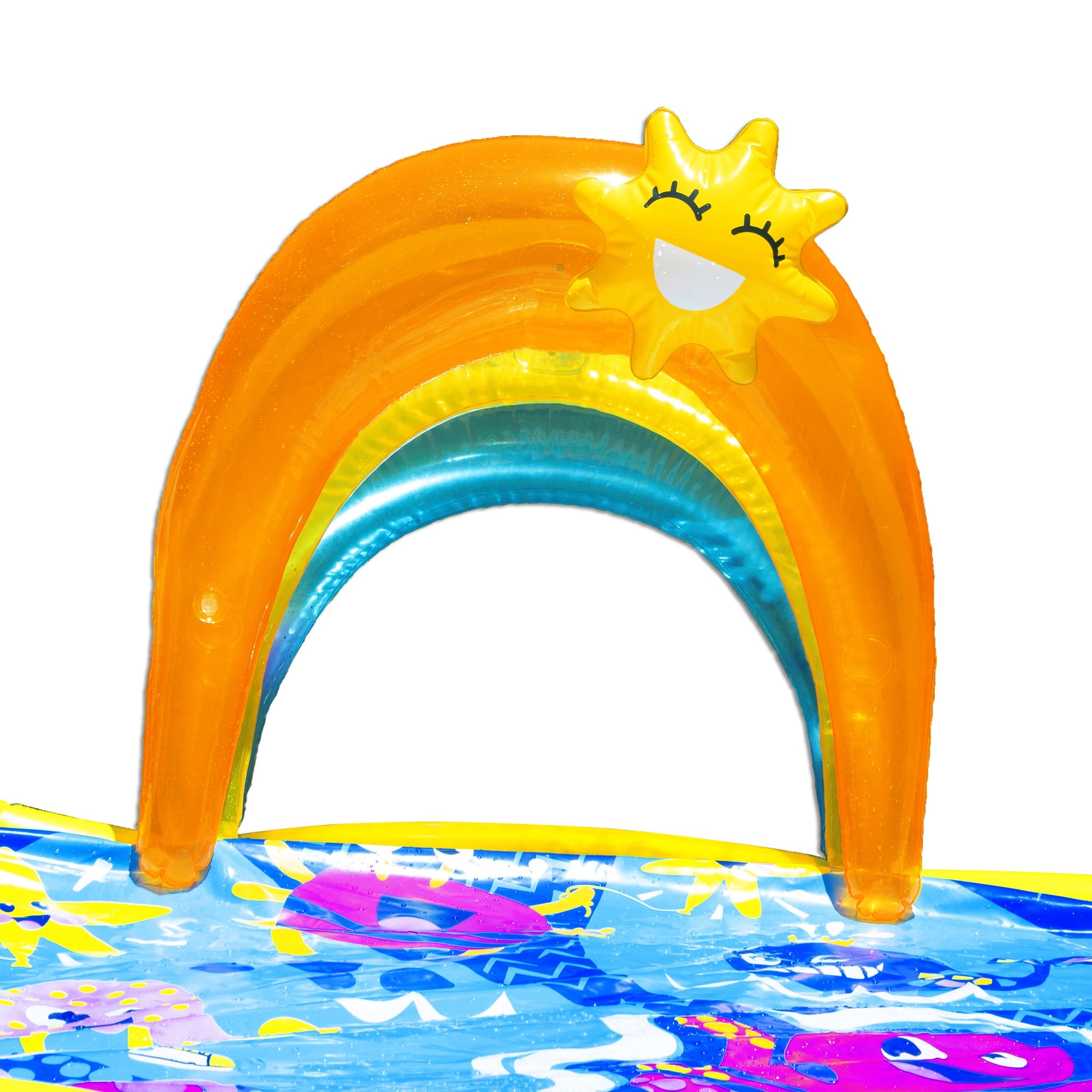 Banzai Jr. Splish Splash Inflatable Water Park for Toddlers - Includes Slide and Play Features