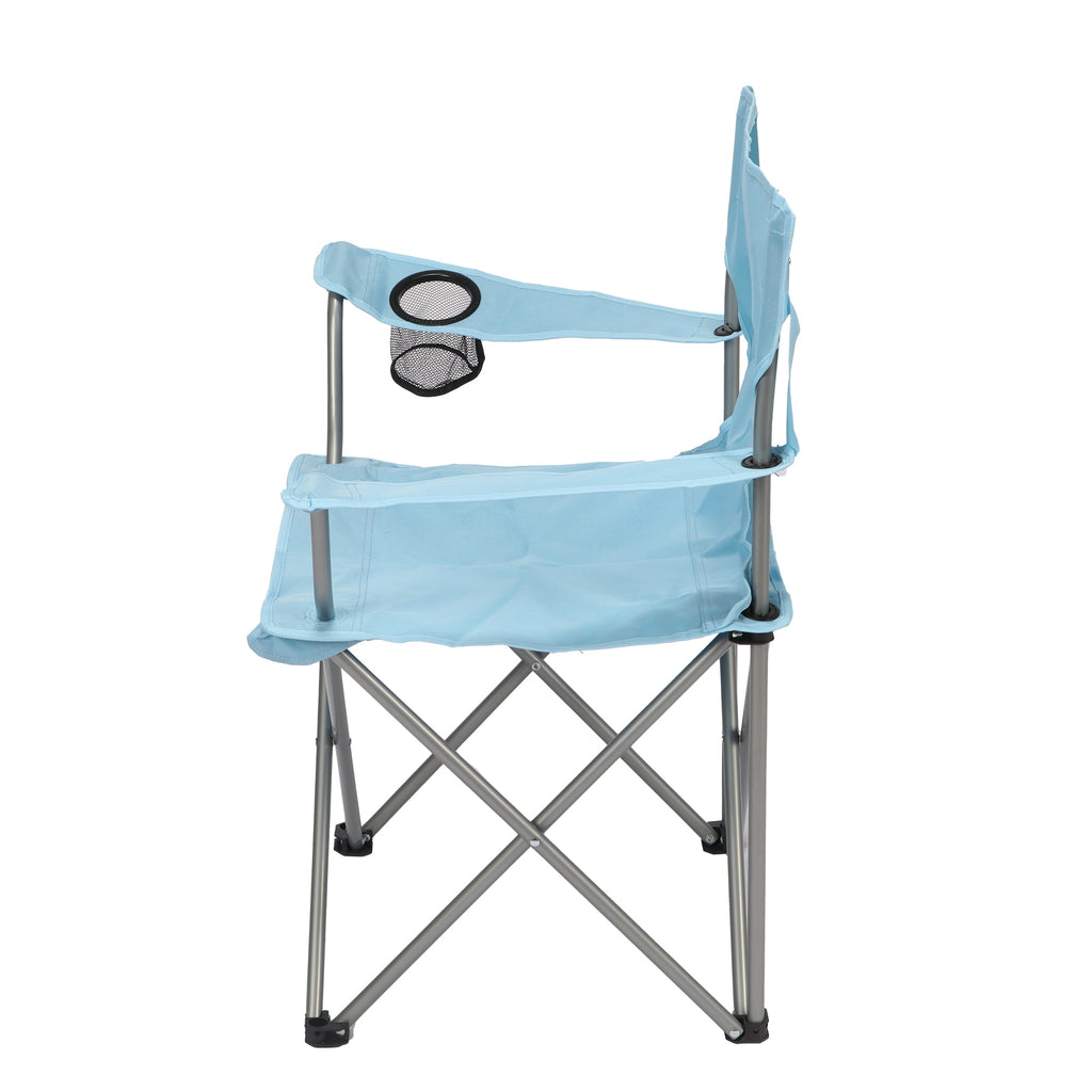 Ozark Trail Quad Folding Camp Chair with Cup Holder, Black