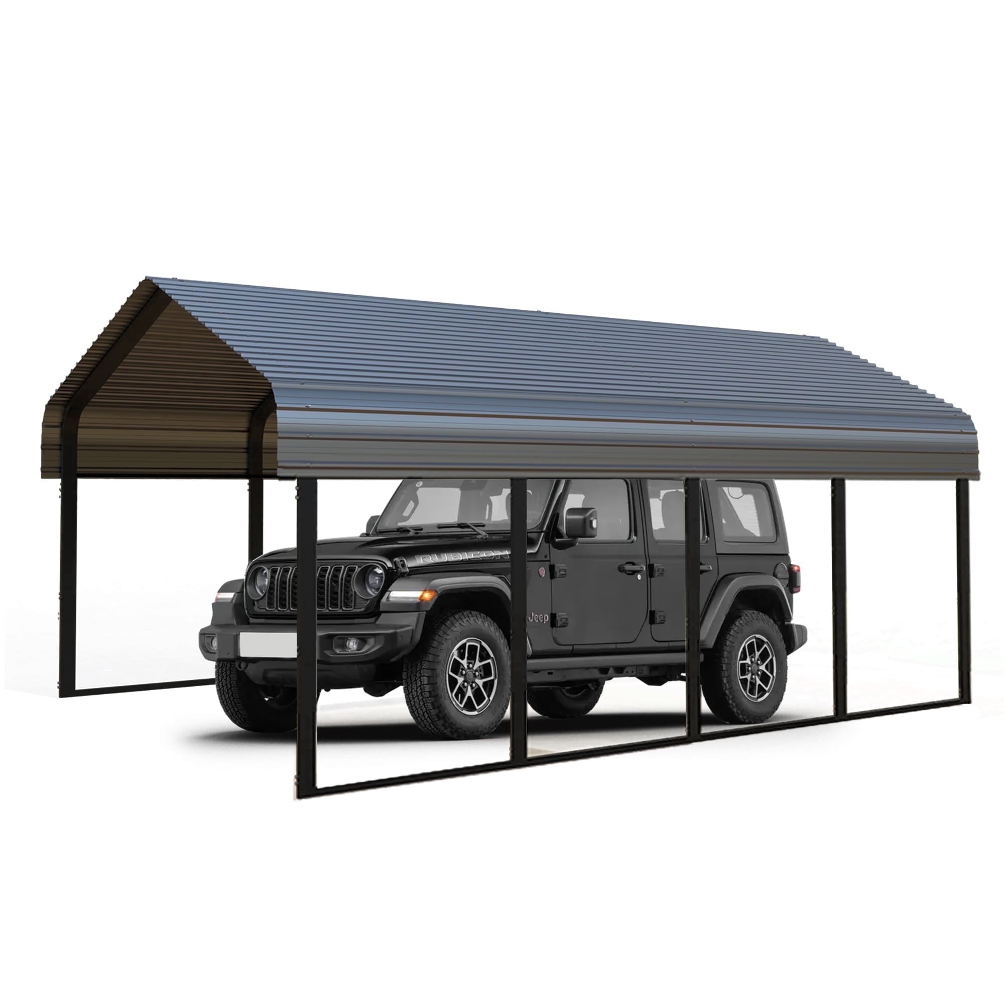 Heavy-Duty 10x20 ft Carport Garage, All-Weather Protection for RV, Boat, Car & Truck, Portable Shelter with Wind & Rust Resistance
