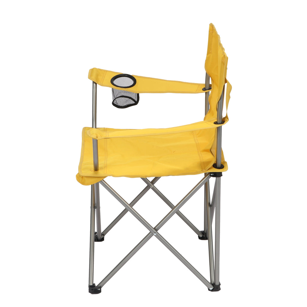 Ozark Trail Quad Folding Camp Chair with Cup Holder, Black