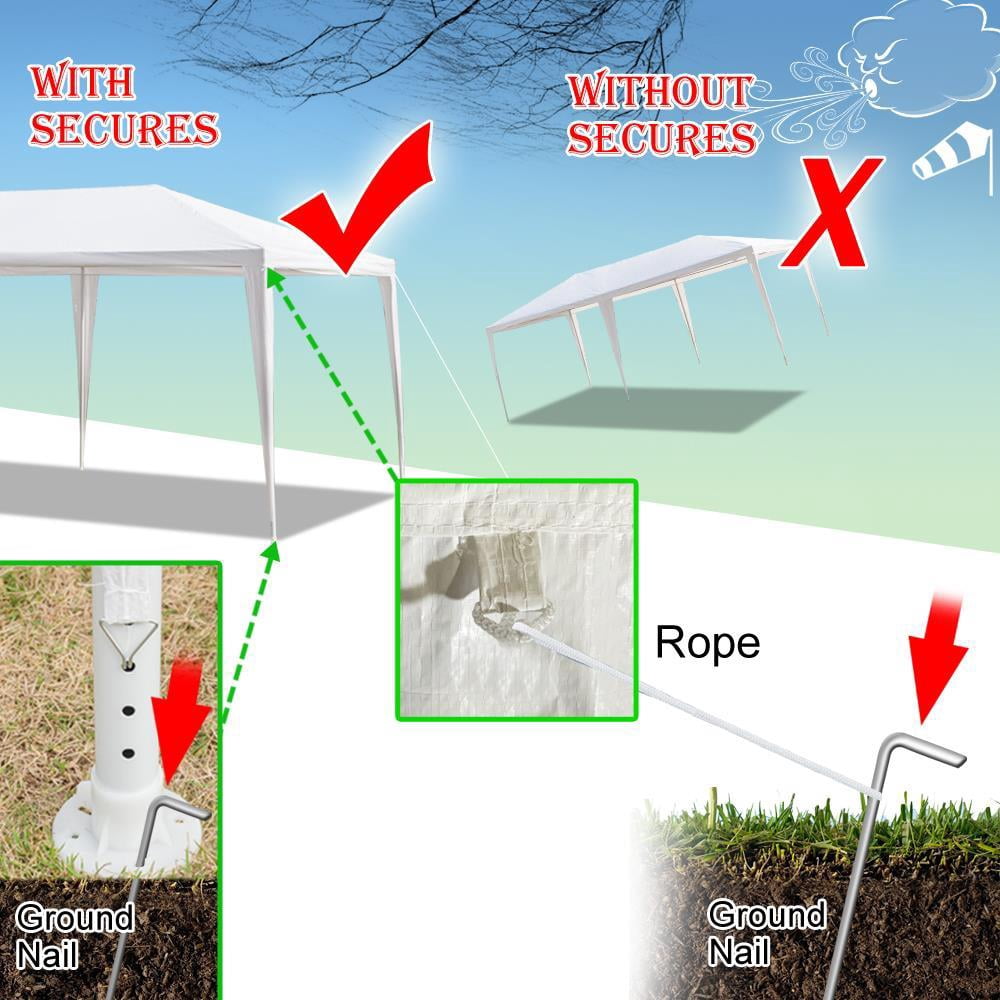 GoDecor 10'x20' Wedding Canopy Tent Party 6 Sides