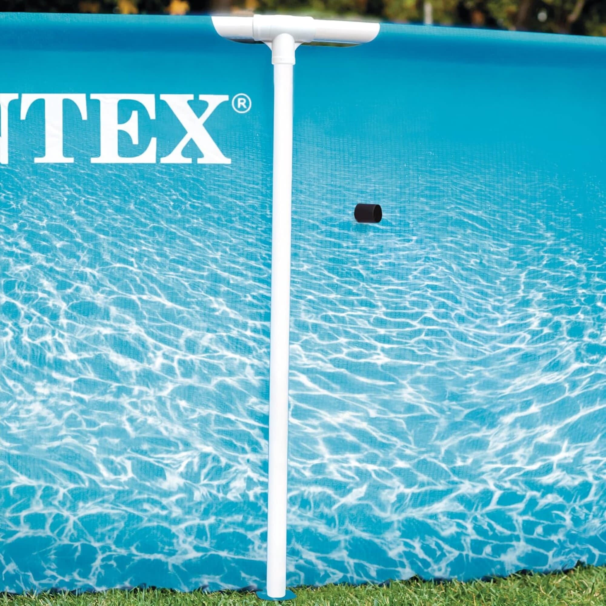 Intex: Beachside Metal Frame Pool - 10' x 30 - Above Ground Swimming, Puncture-Rust Resistant, T-Joint Setup, Family Water Play, 1185 Gal, 28206EP