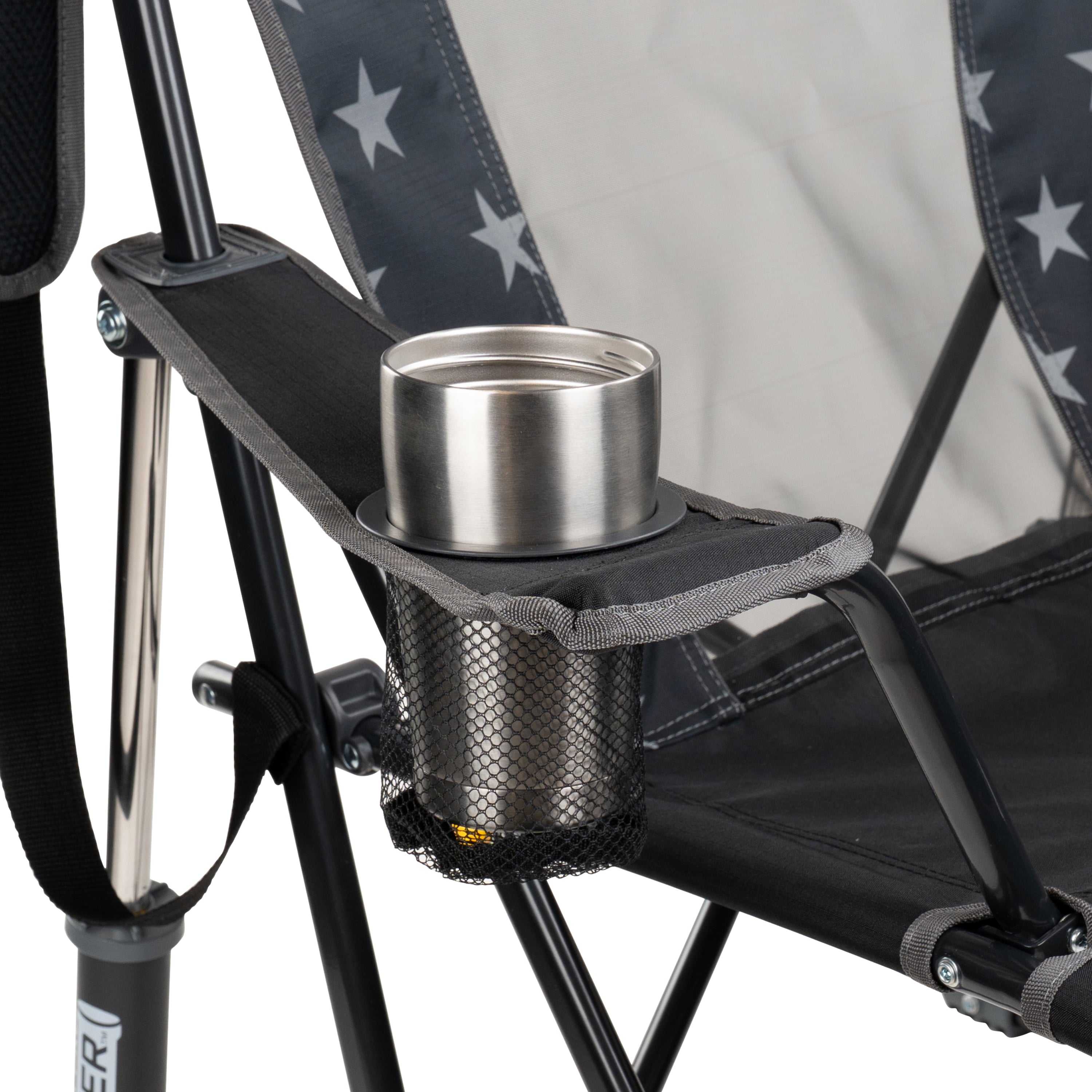 GCI Outdoor Comfort Pro Rocker Camping Chair with Mesh Backrest, Pastel Green Colorblock
