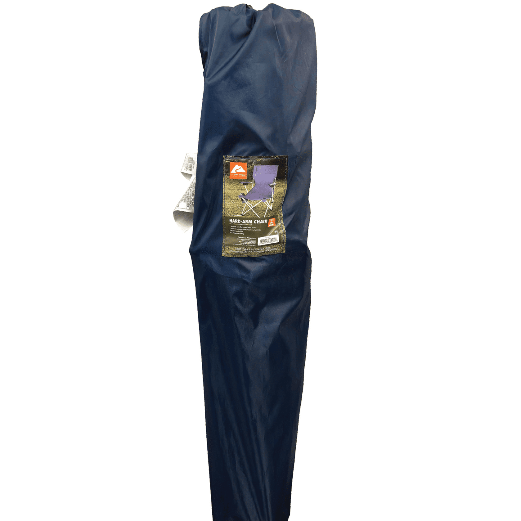 Ozark Trail Hard Arm Camping Chair with Durable Polyester Seat and Steel Frame, Portable with Cup Holder