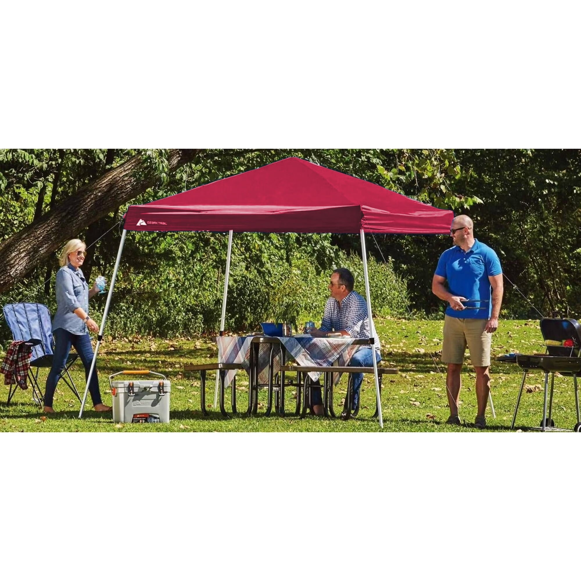 Ozark Trail 10' x 10' Instant Slant Leg Pop-up Outdoor Canopy, Blue