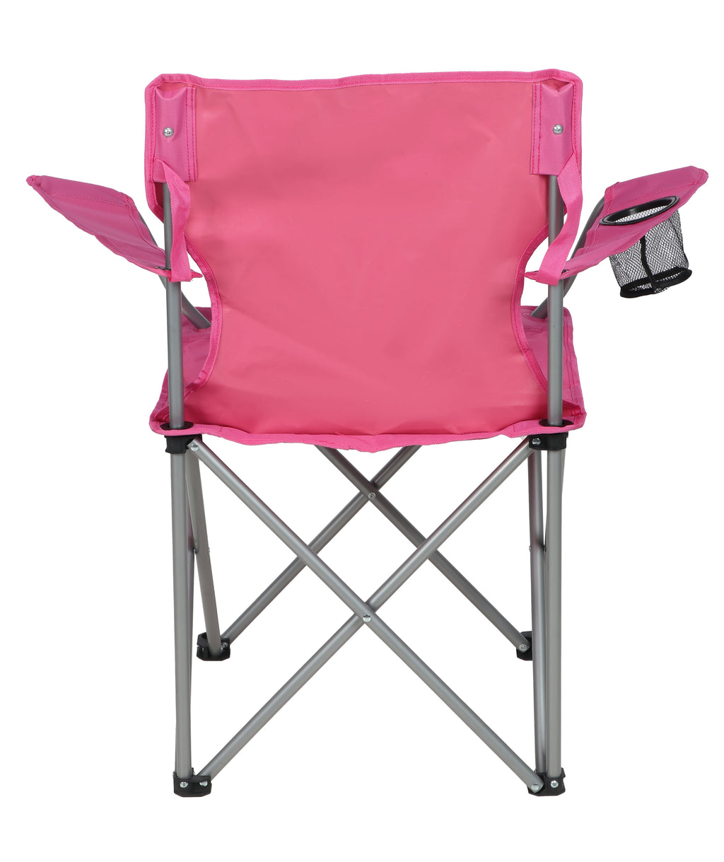 Ozark Trail Quad Folding Camp Chair with Cup Holder, Black