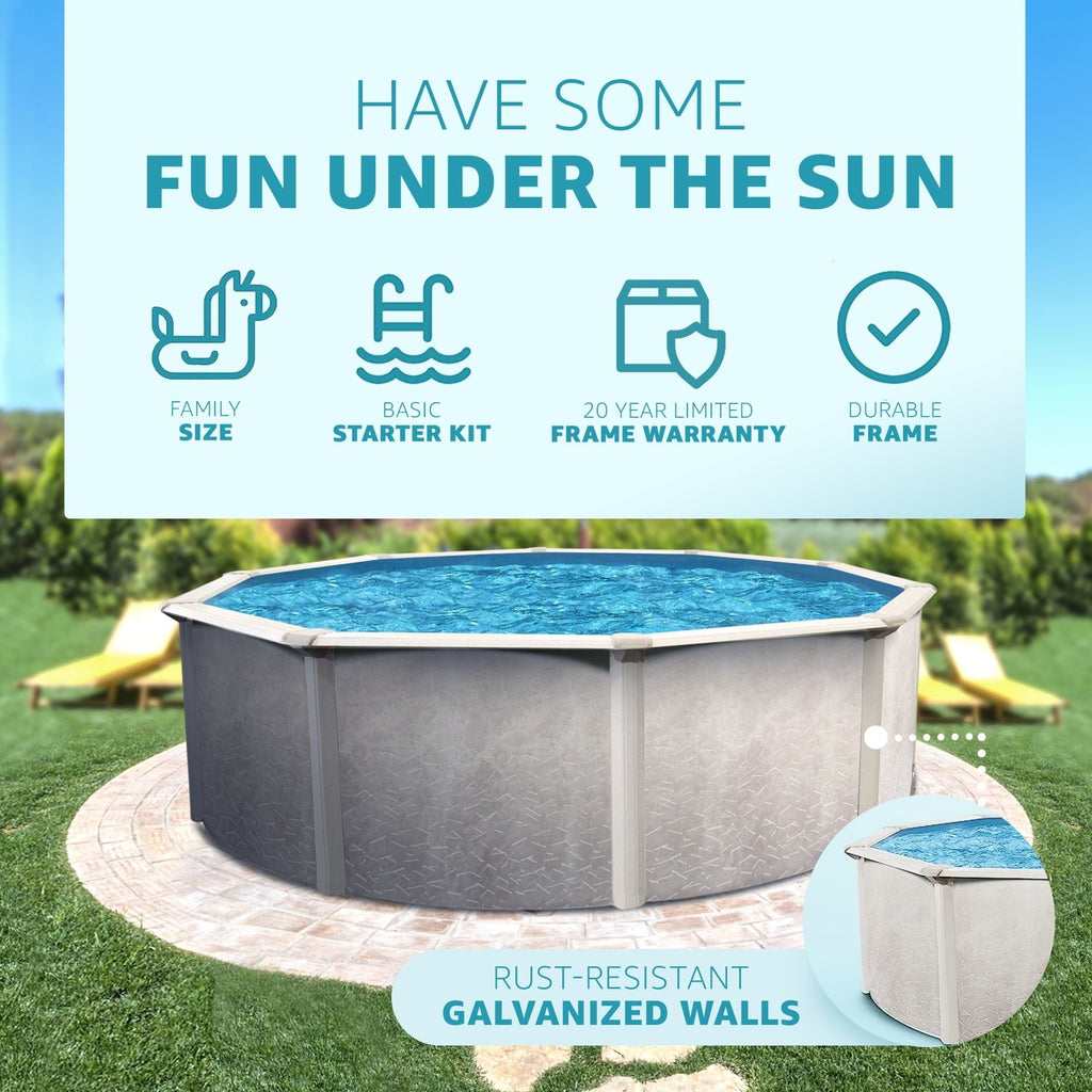 Aquarian Phoenix 18' x 52 Steel Frame DIY Family Size Above Ground Pool
