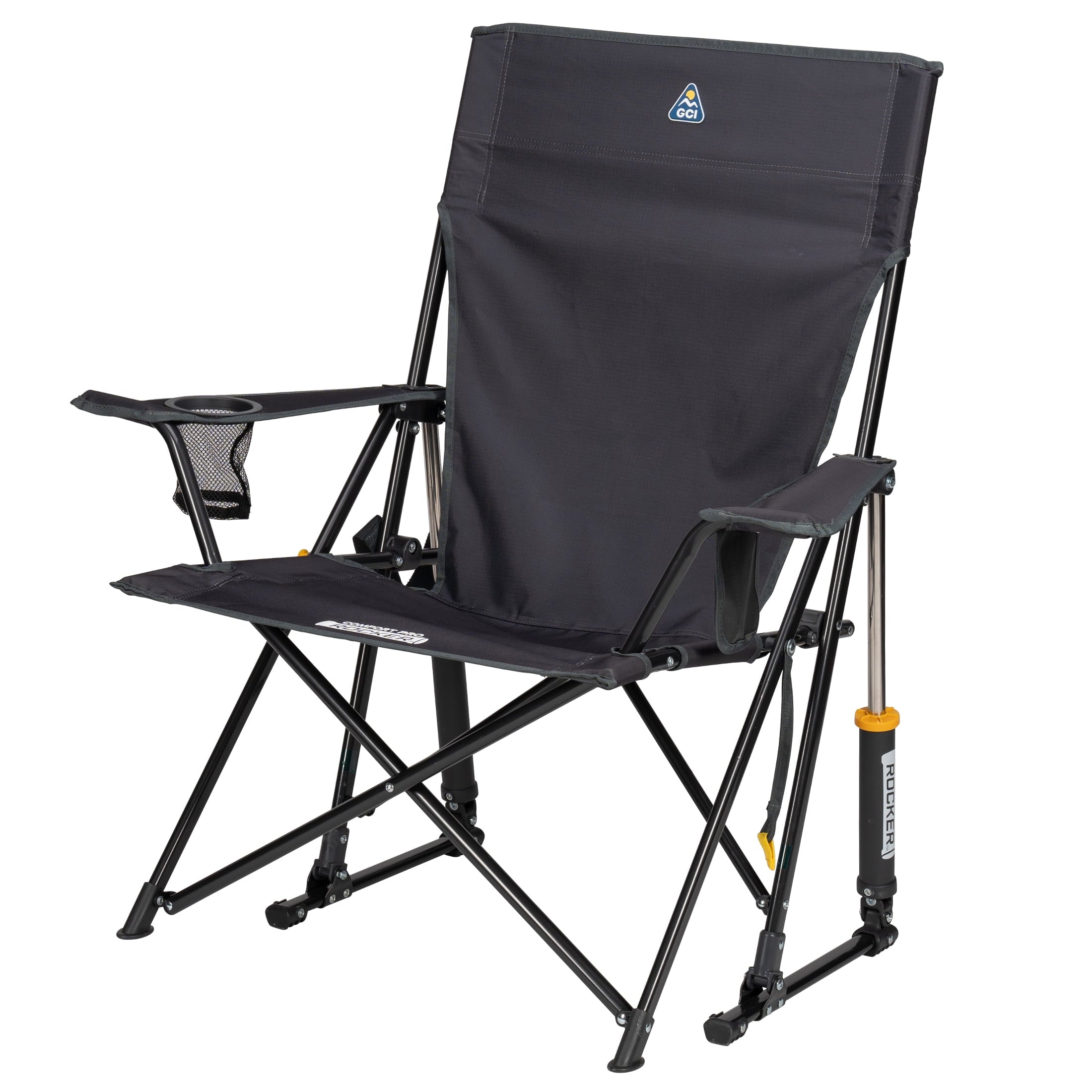 GCI Outdoor Comfort Pro Rocker Camping Chair with Mesh Backrest, Pastel Green Colorblock