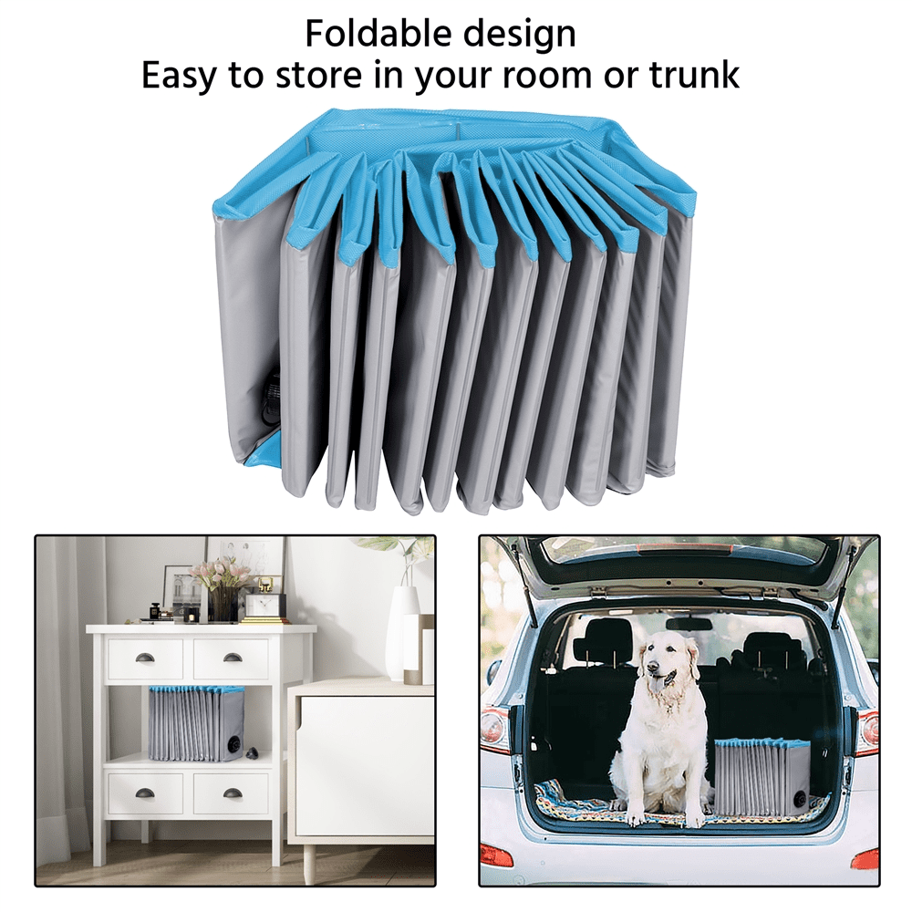Alden Design 63'' Foldable Pet Swimming Pool for Indoor and Outdoor, Blue