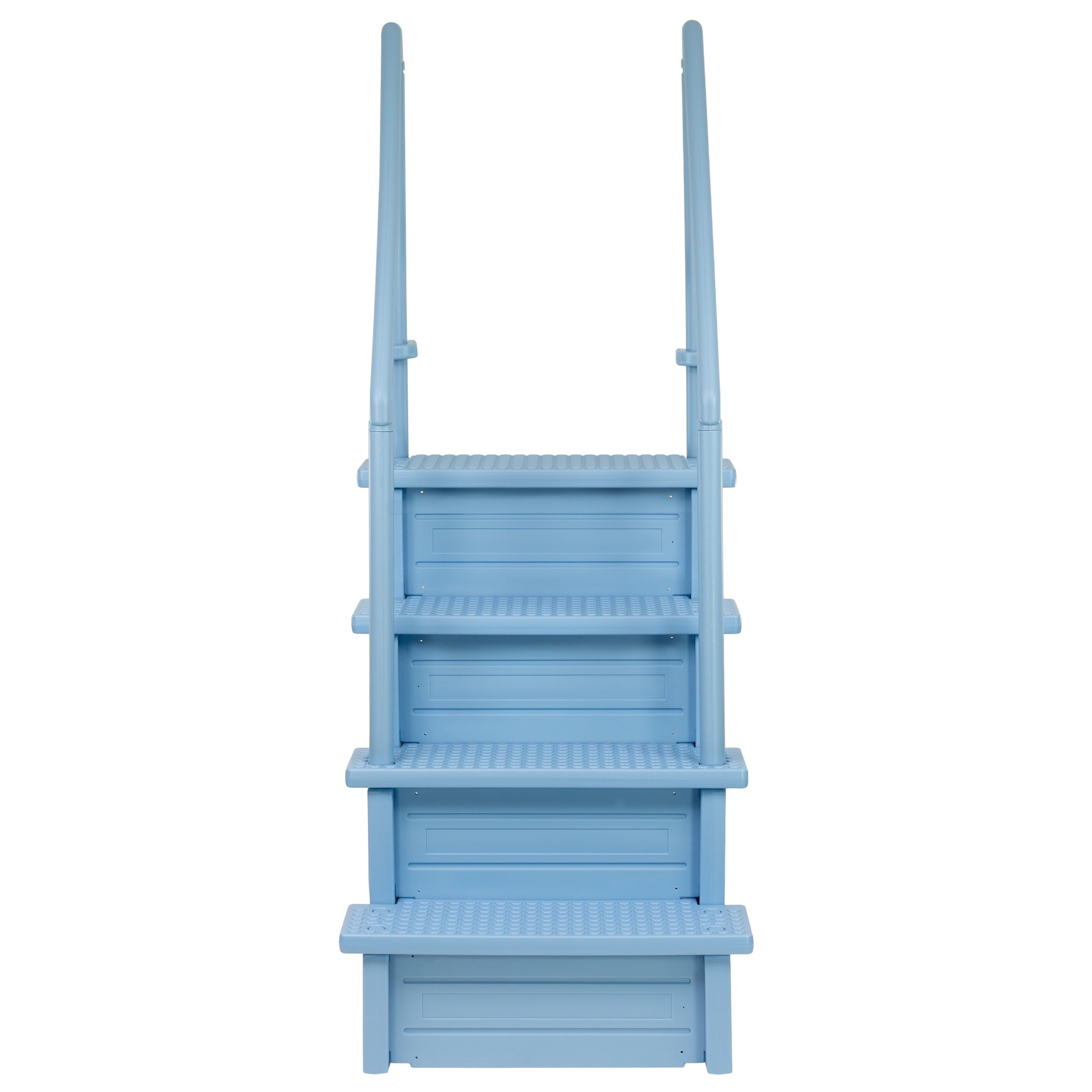 Aqua Select White Outside Flip-up Safety Ladder for Above Ground Pools 48-54H
