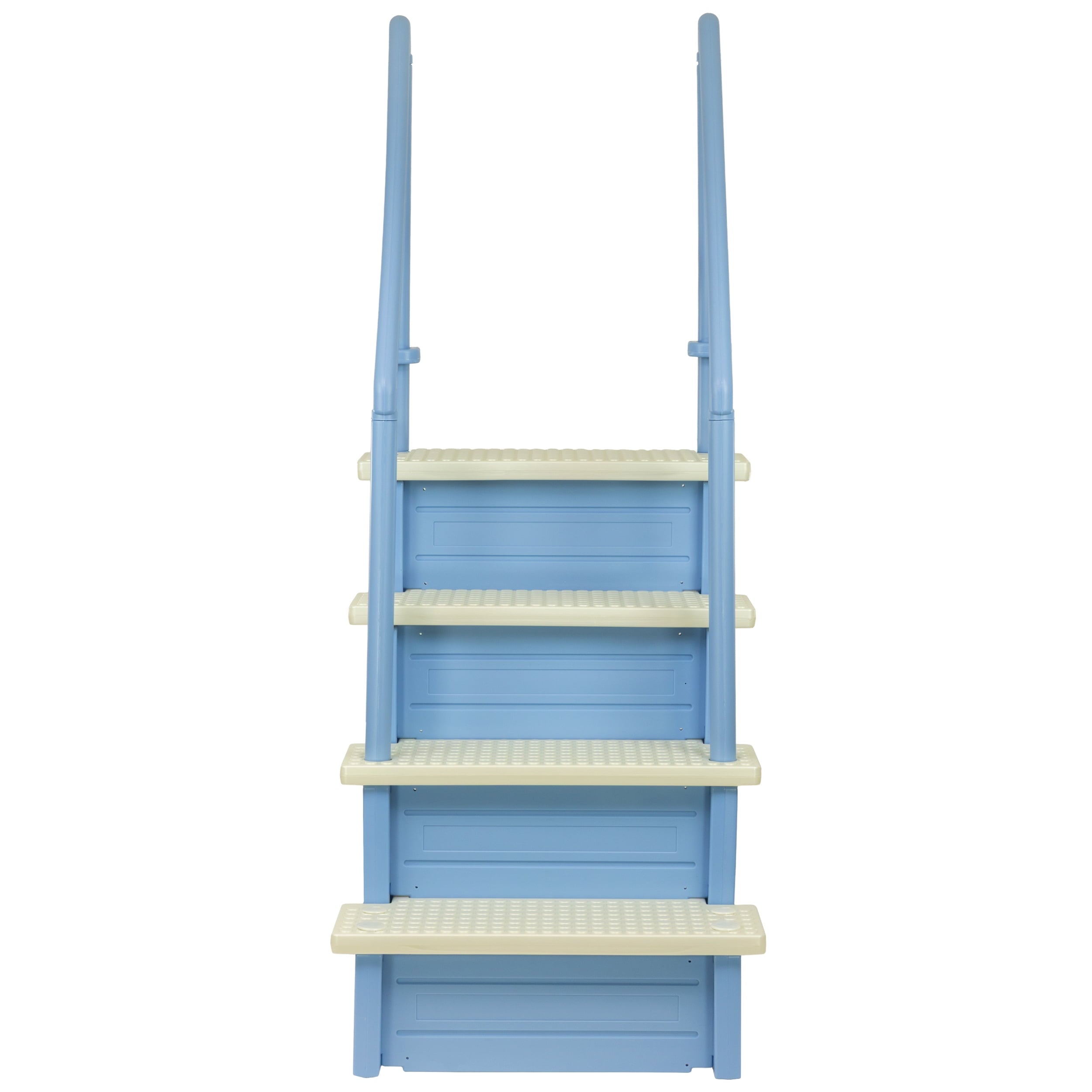 Aqua Select White Outside Flip-up Safety Ladder for Above Ground Pools 48-54H