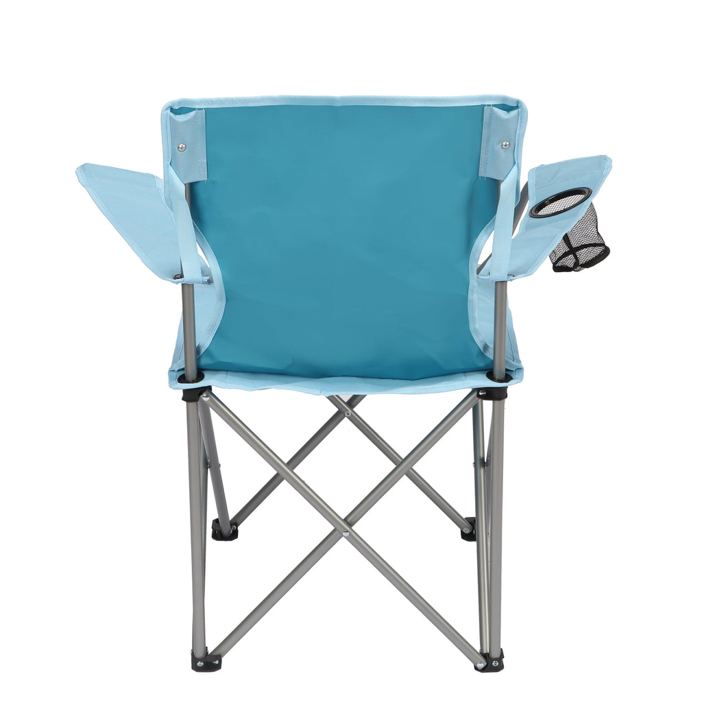 Ozark Trail Quad Folding Camp Chair with Cup Holder, Black