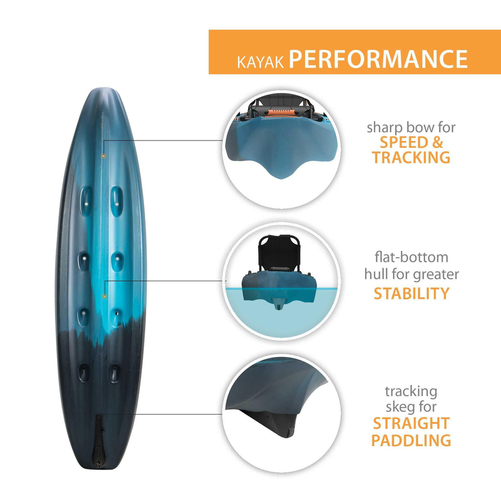 Lifetime Yukon Angler 11 ft. 6 in. Sit-on-Top Comfort Fishing Kayak, Lightning Fusion (90846)