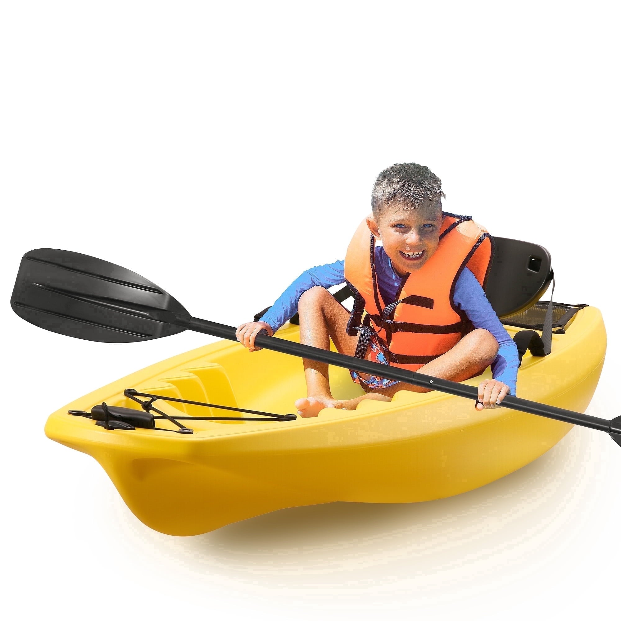Naipo Kayak with paddle 6.5FT Kayak 4 Level Footrest Sit On Top for Youth Kid to Teen Up to 121lbs