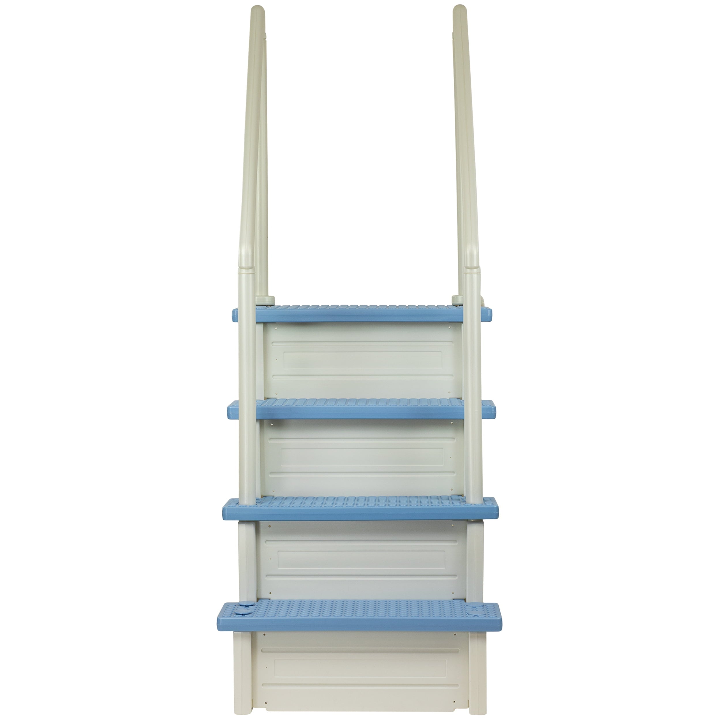 Aqua Select White Outside Flip-up Safety Ladder for Above Ground Pools 48-54H