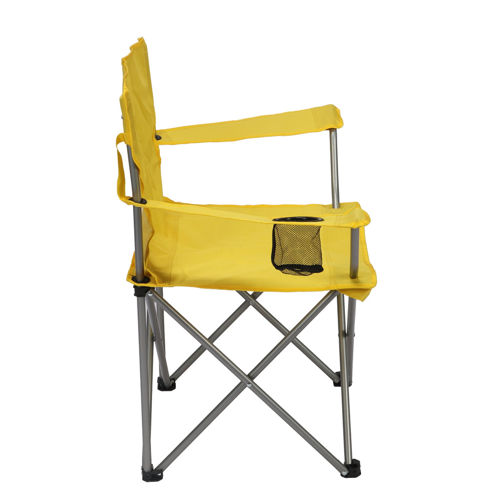Ozark Trail Quad Folding Camp Chair with Cup Holder, Black
