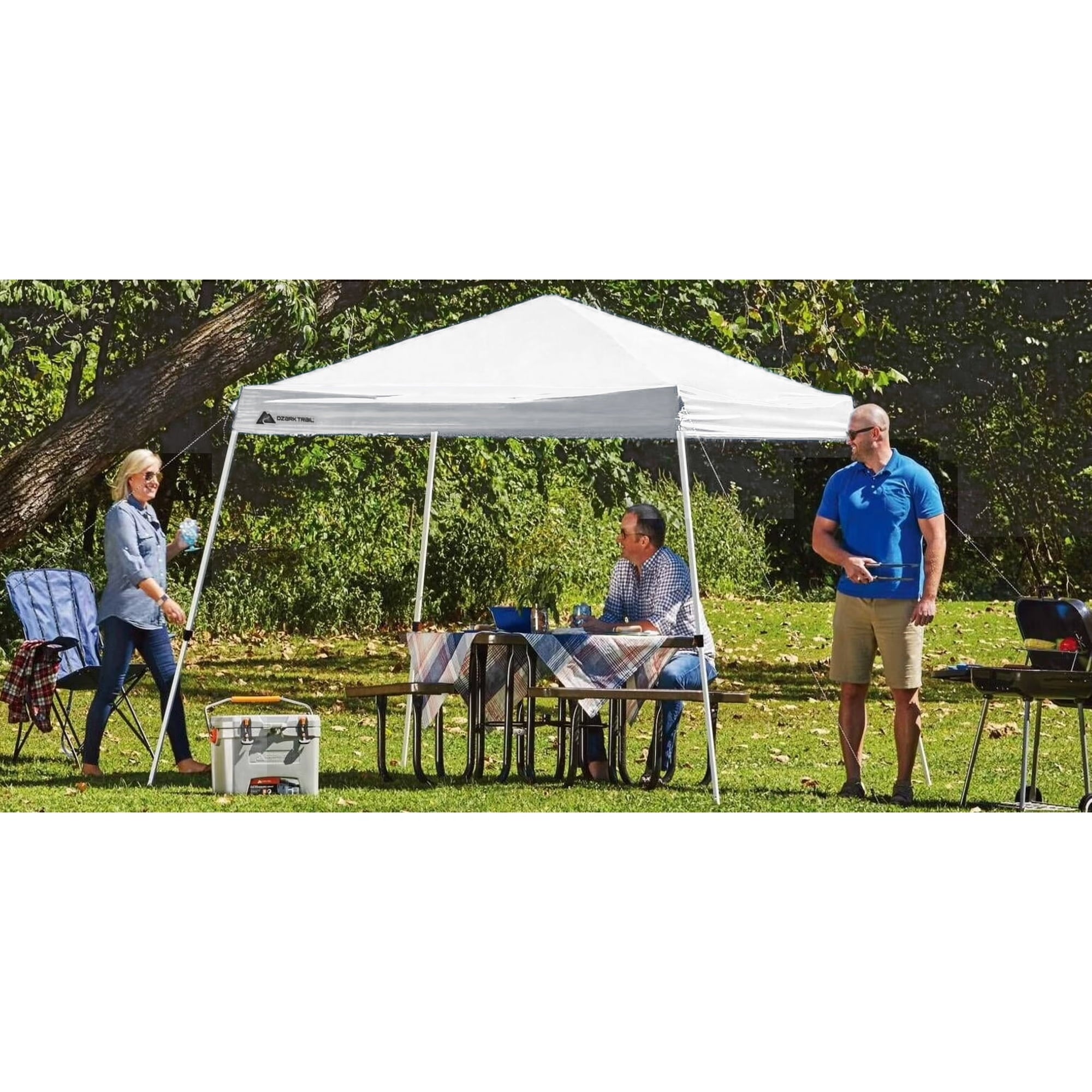 Ozark Trail 10' x 10' Instant Slant Leg Pop-up Outdoor Canopy, Blue