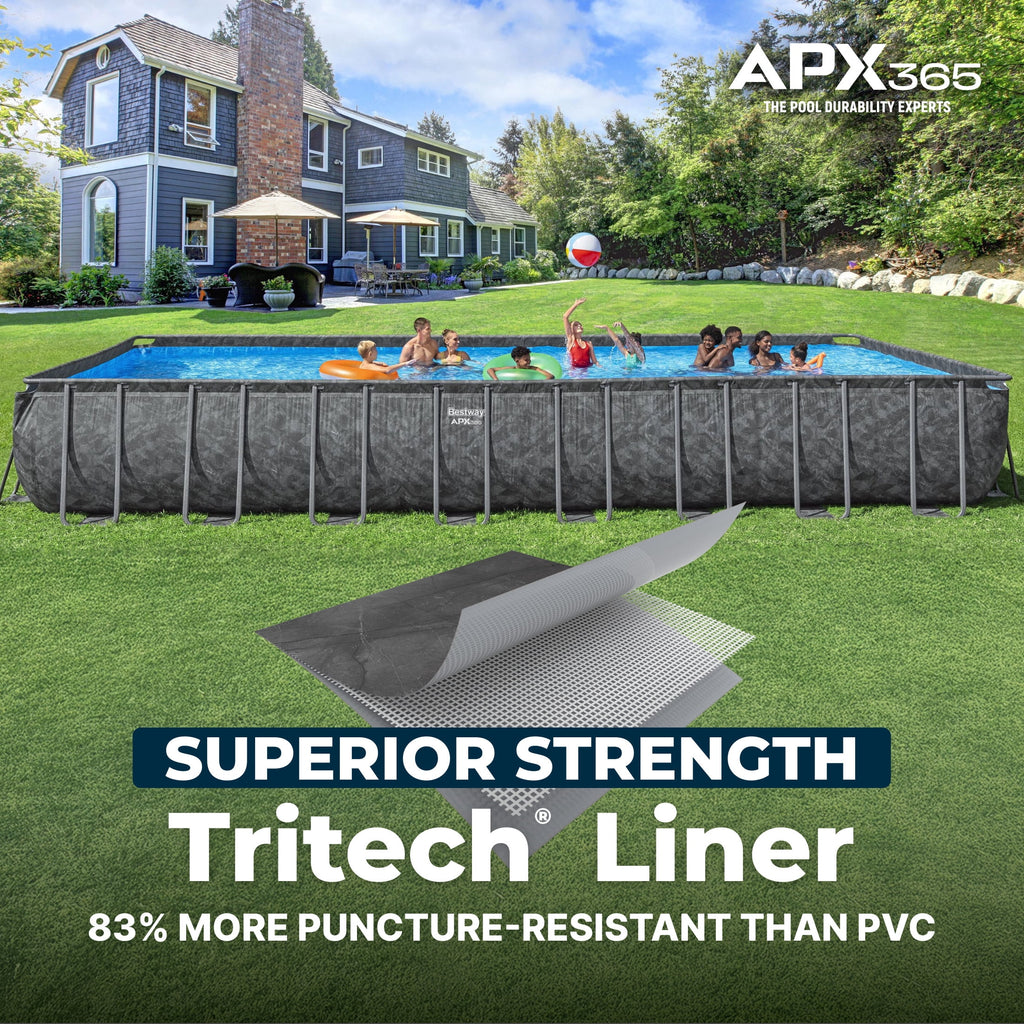 Bestway APX 365 18'x9'x52 Metal Frame Above Ground Pool Set with Sand Filter Pump