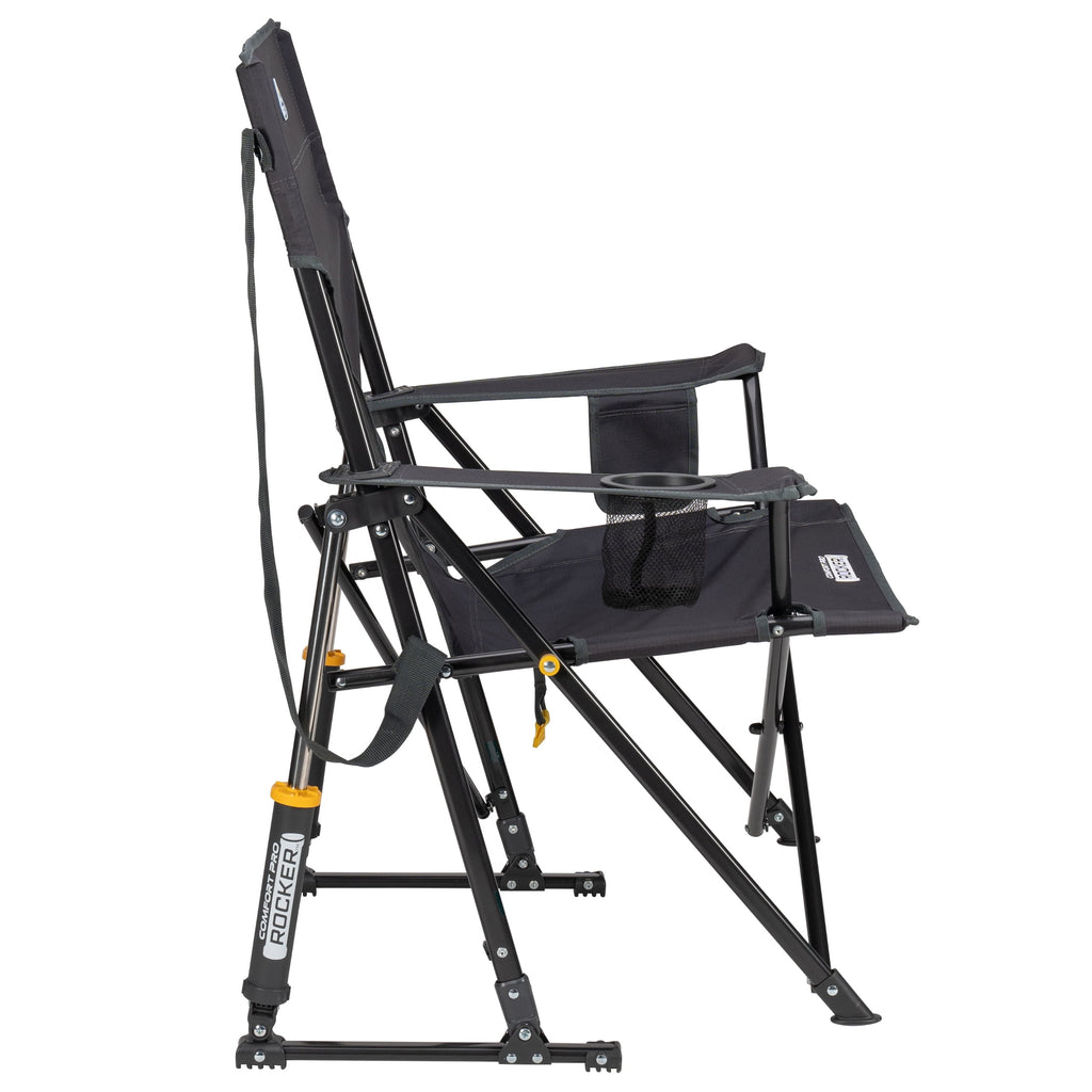 GCI Outdoor Comfort Pro Rocker Camping Chair with Mesh Backrest, Pastel Green Colorblock
