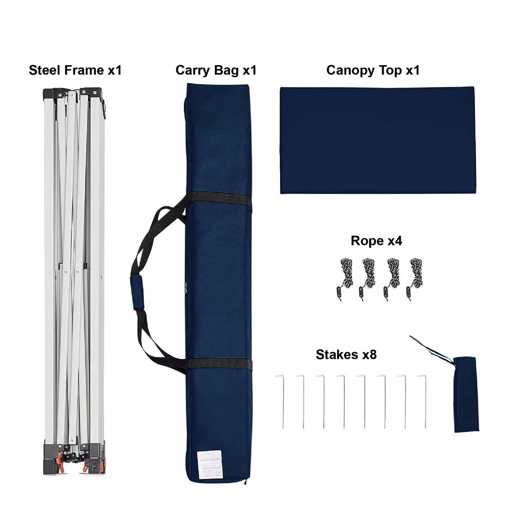 Ozark Trail 10' x 10' Instant Slant Leg Pop-up Outdoor Canopy, Blue