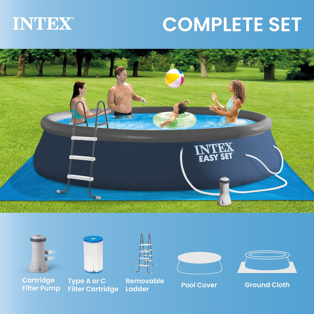 INTEX Easy Set 15ft x 42in Inflatable Pool Set - Filter Pump & Accessories