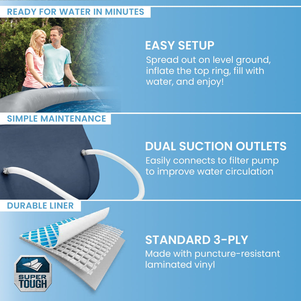 INTEX Easy Set 15ft x 42in Inflatable Pool Set - Filter Pump & Accessories