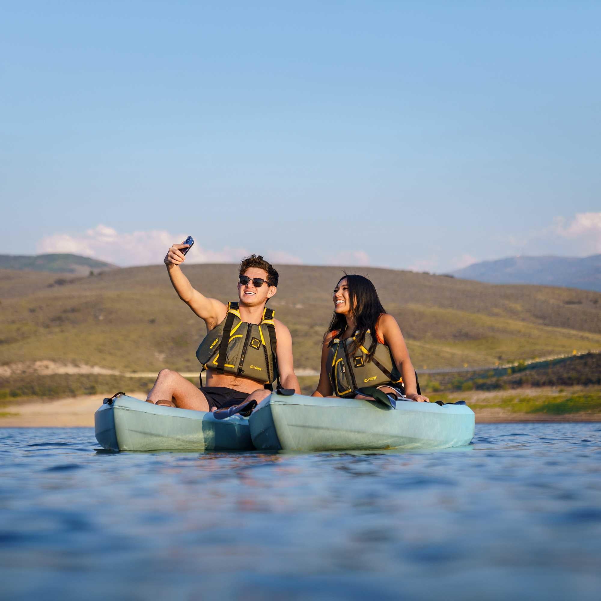Lifetime Tamarack Angler 10 ft Sit-On-Top Fishing Kayak with Paddles, 2 Pack, Tan (90806)