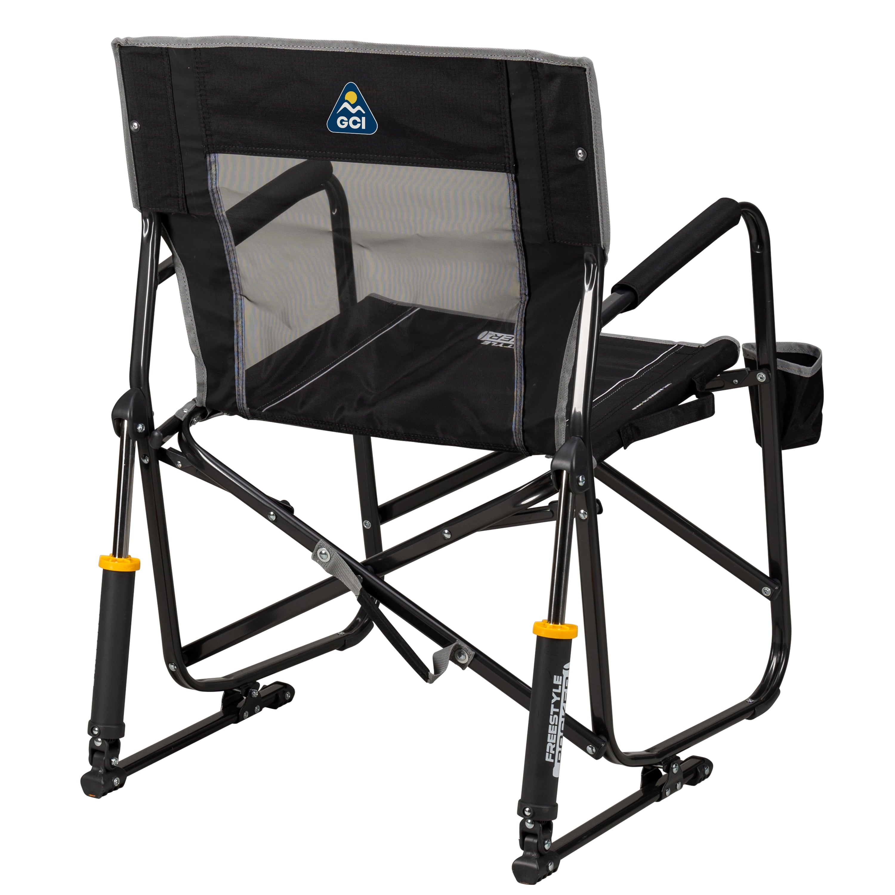 GCI Outdoor Freestyle Rocker Foldable Rocking Camping Chair, Black