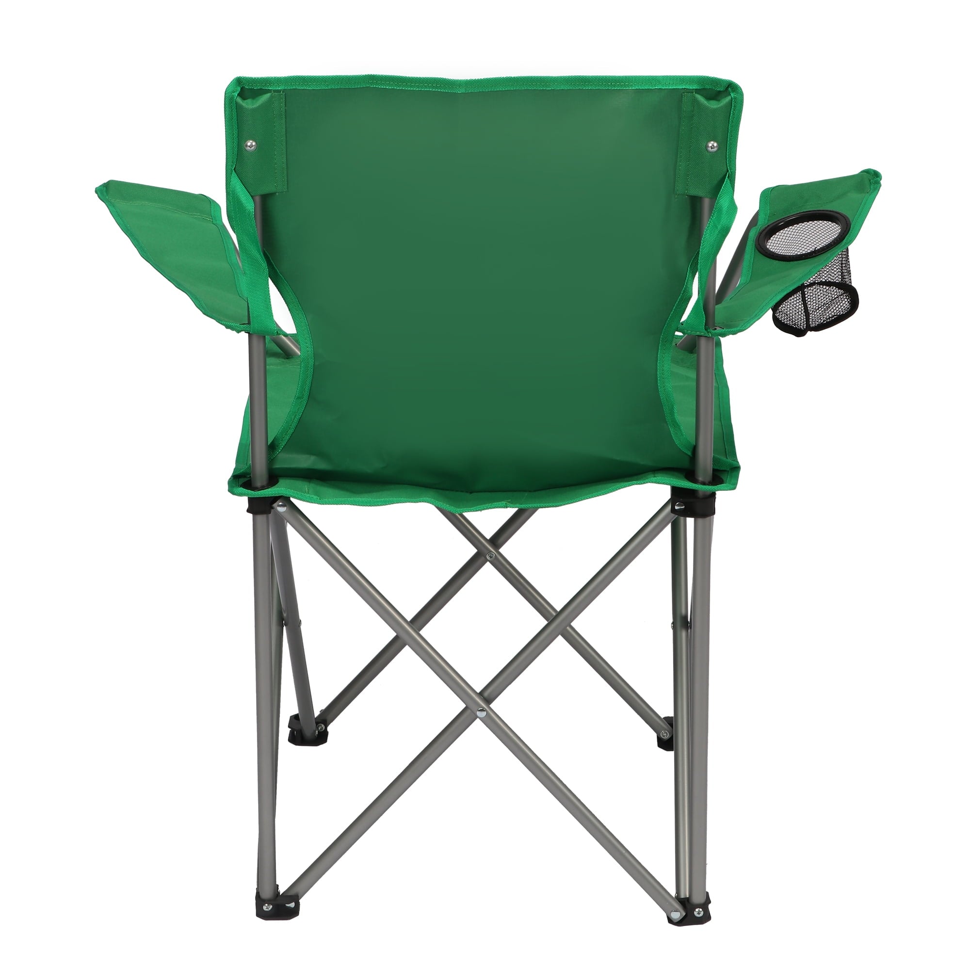 Ozark Trail Quad Folding Camp Chair with Cup Holder, Black