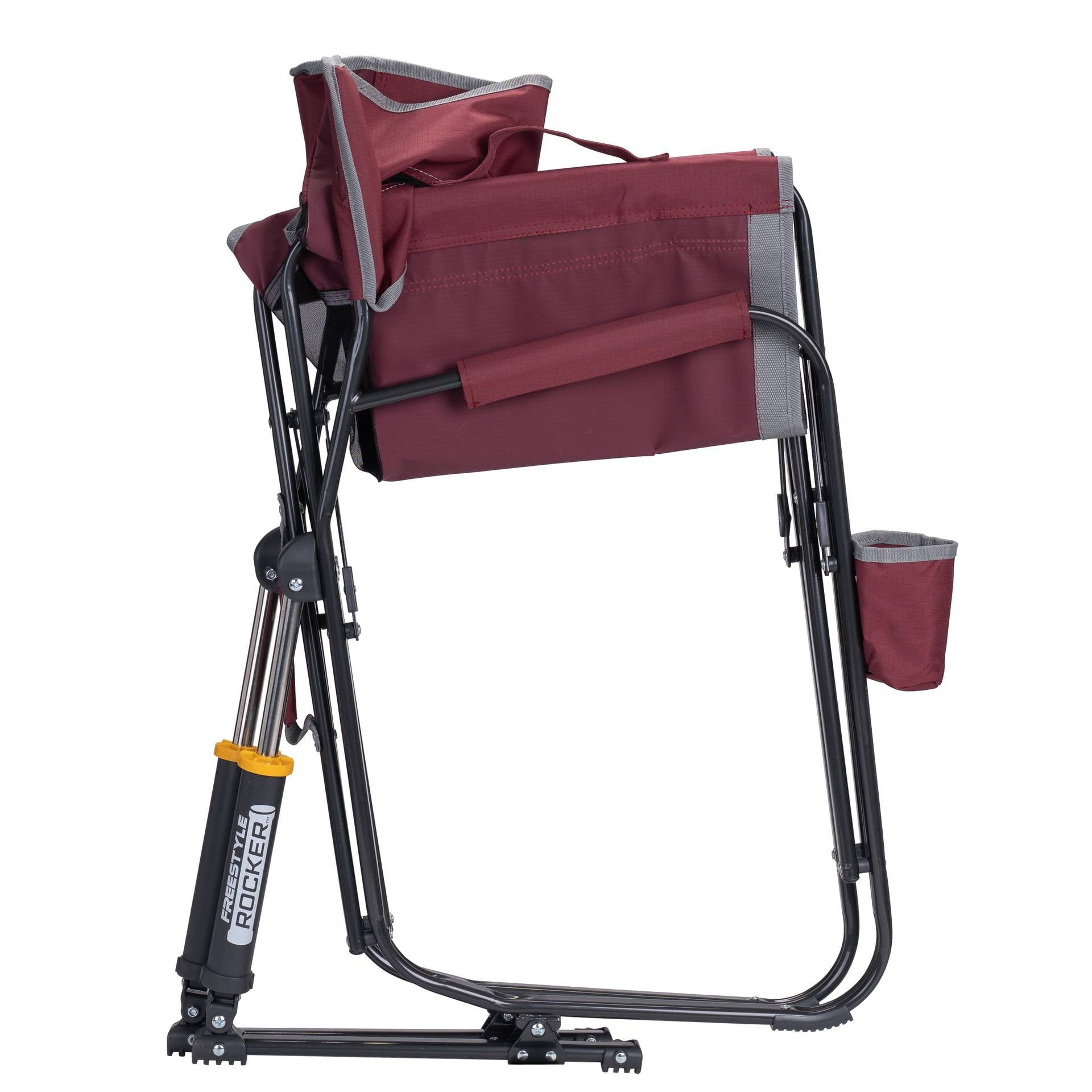 GCI Outdoor Freestyle Rocker Foldable Rocking Camping Chair, Black