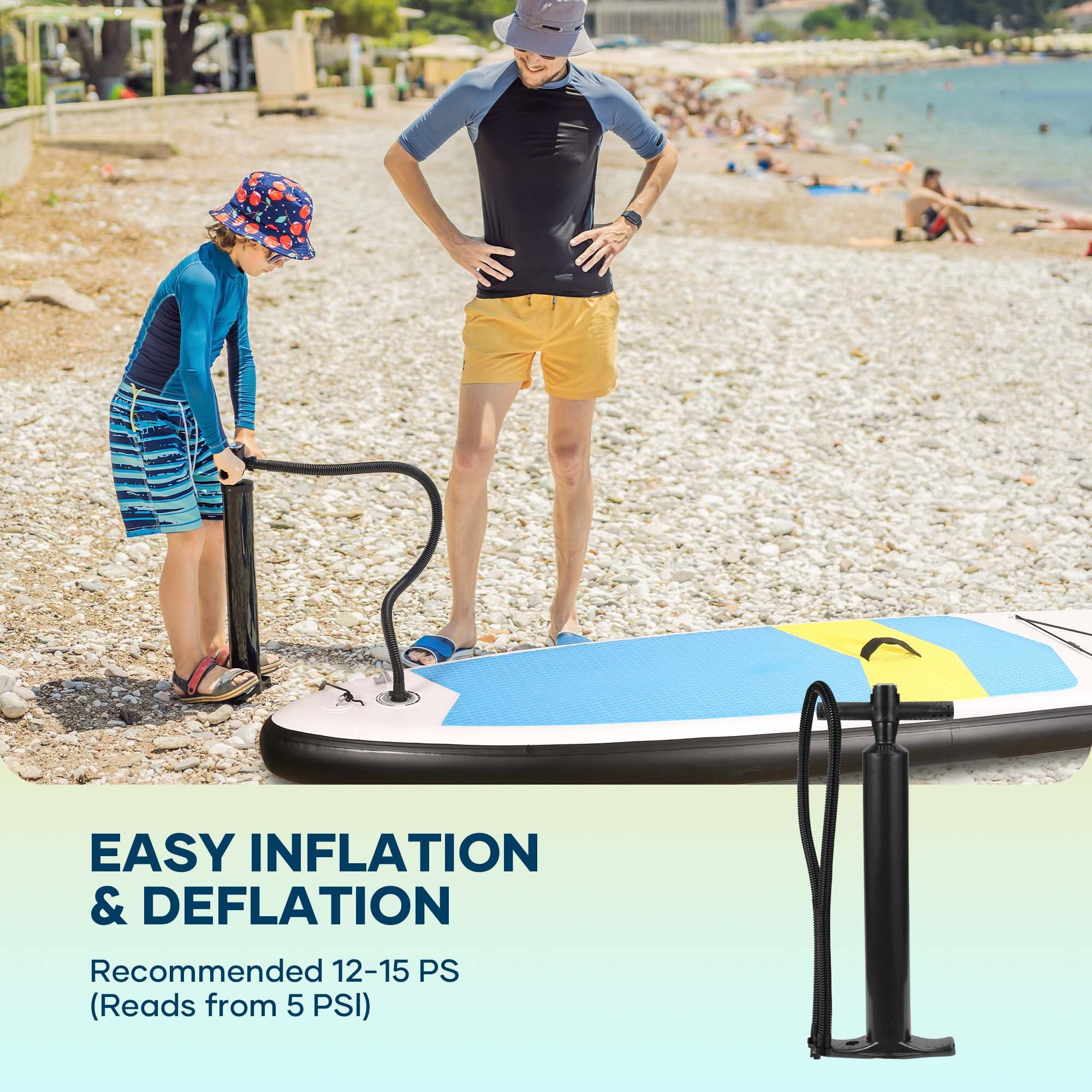 Naipo 10FT Inflatable Paddle Board Stand Up Paddle Board SUP Board with 120x30x6 for Youth & Adults Summer