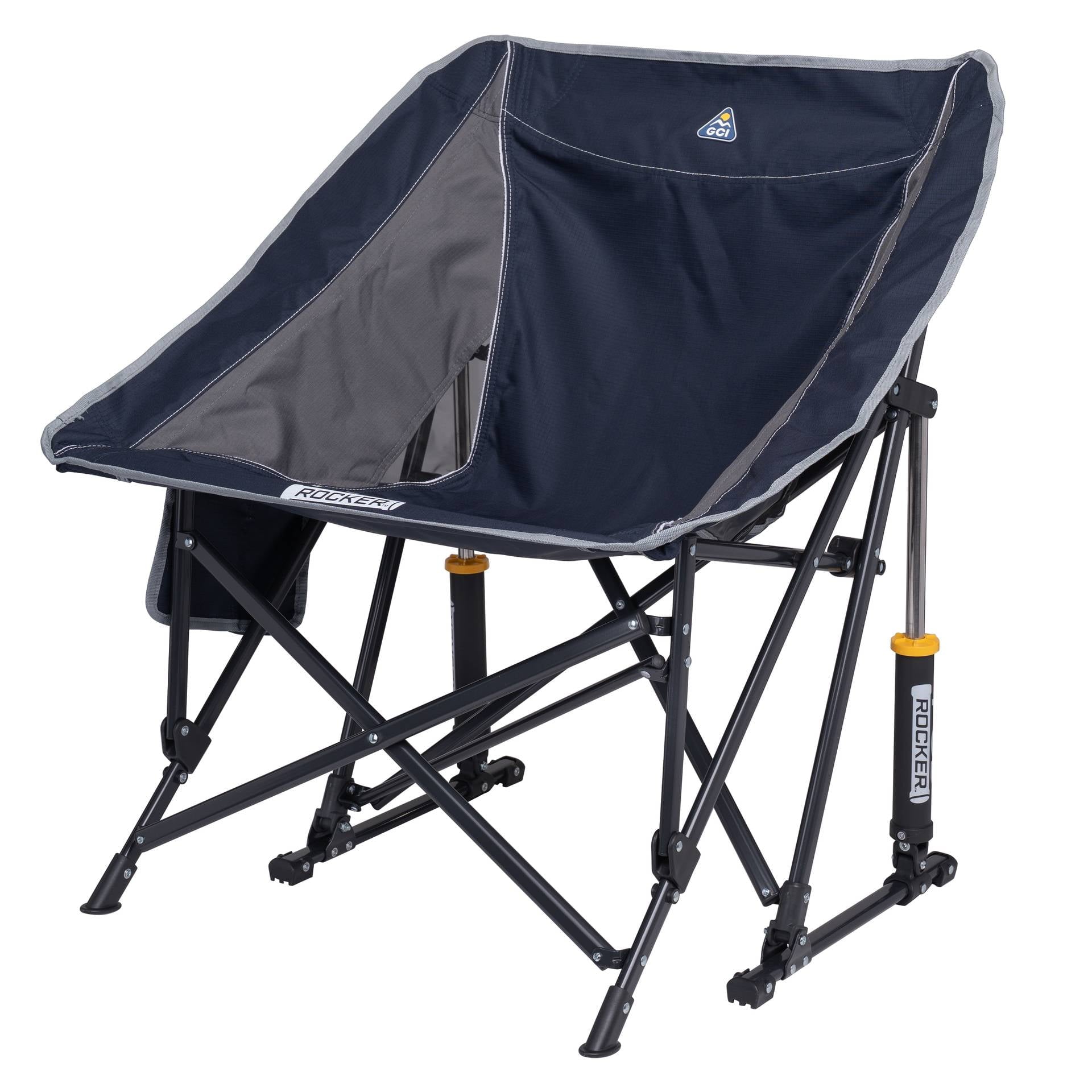 GCI Outdoor Pod Rocker Foldable Rocking Camp Chair, Black