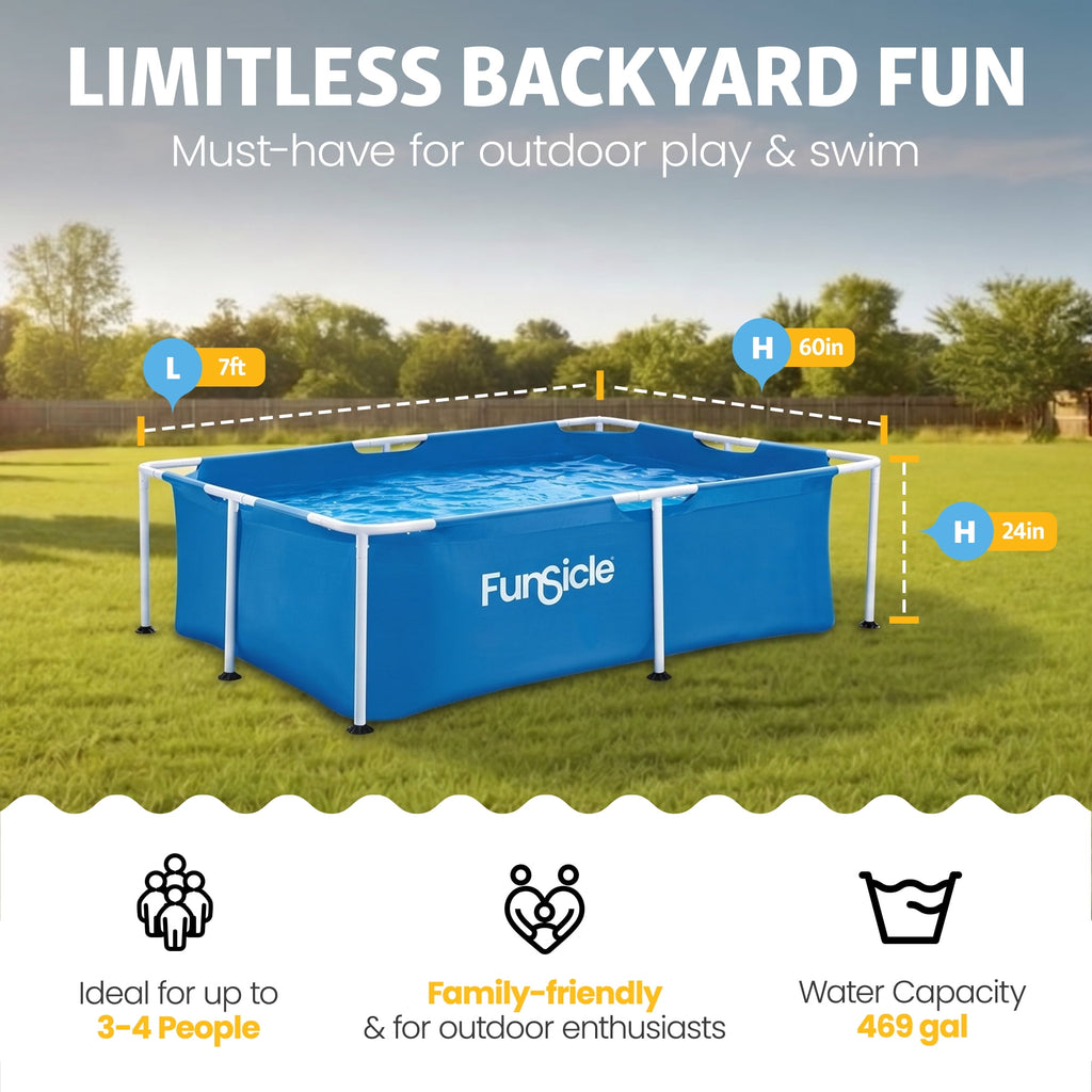 Funsicle Activity Lap 7' x 5' x 24 Family Above Ground Swimming Pool