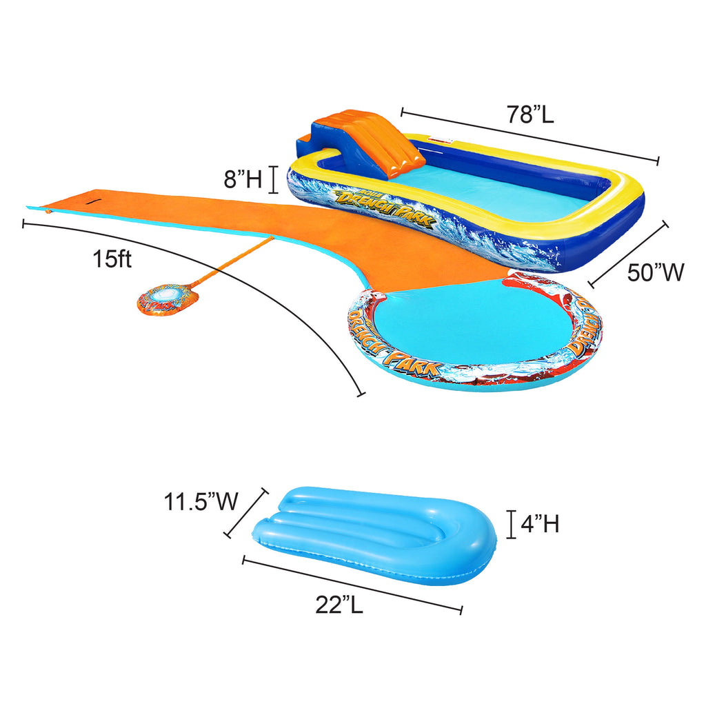 Banzai Aqua Drench 3-in-1 Splash Park for Outdoor Summer Fun Ages 3+
