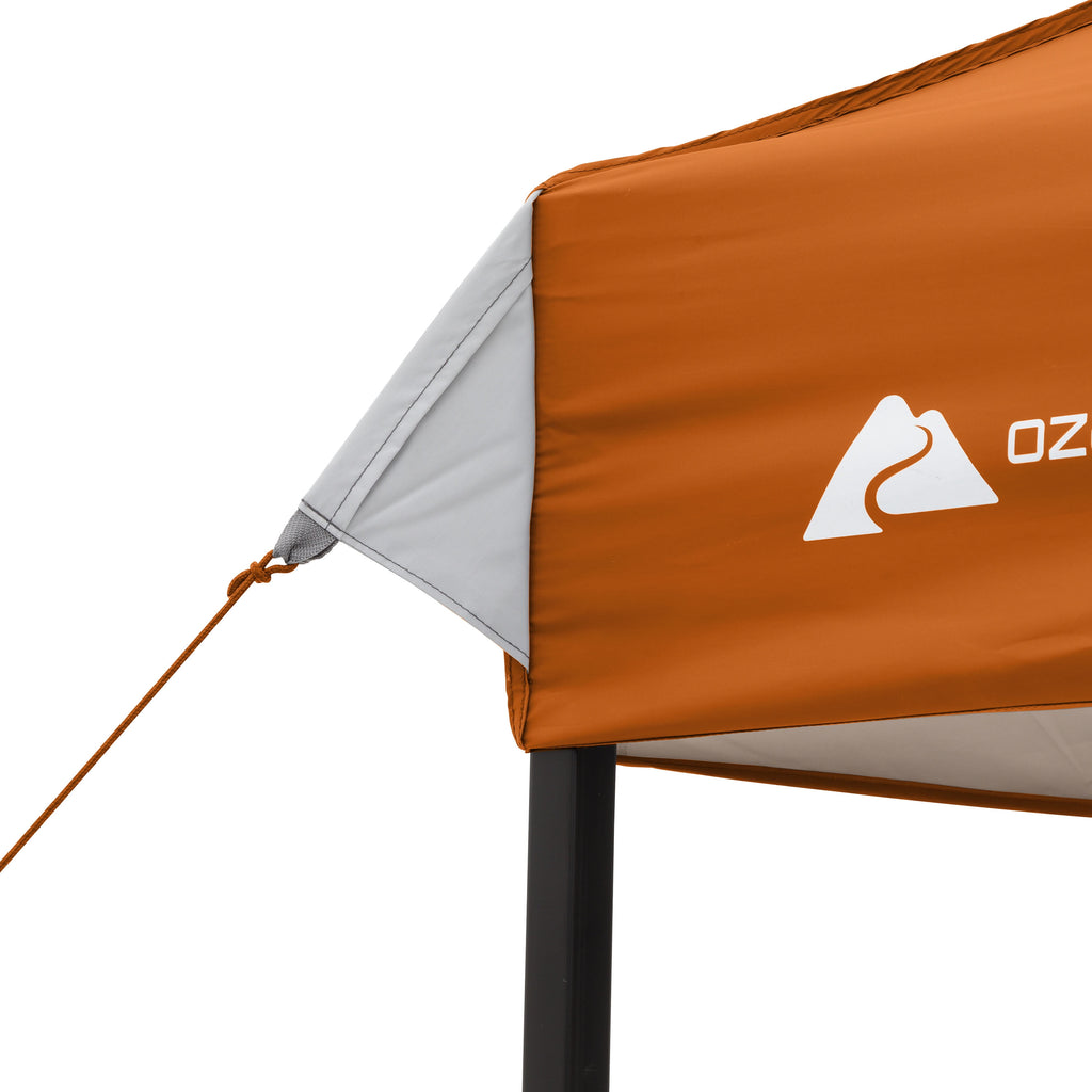 Ozark Trail 10x10 Instant Pop Up Canopy Tent with Simple Push Setup – Straight Leg Pop-Up Tent for Tailgating, Camping & Events, Gold