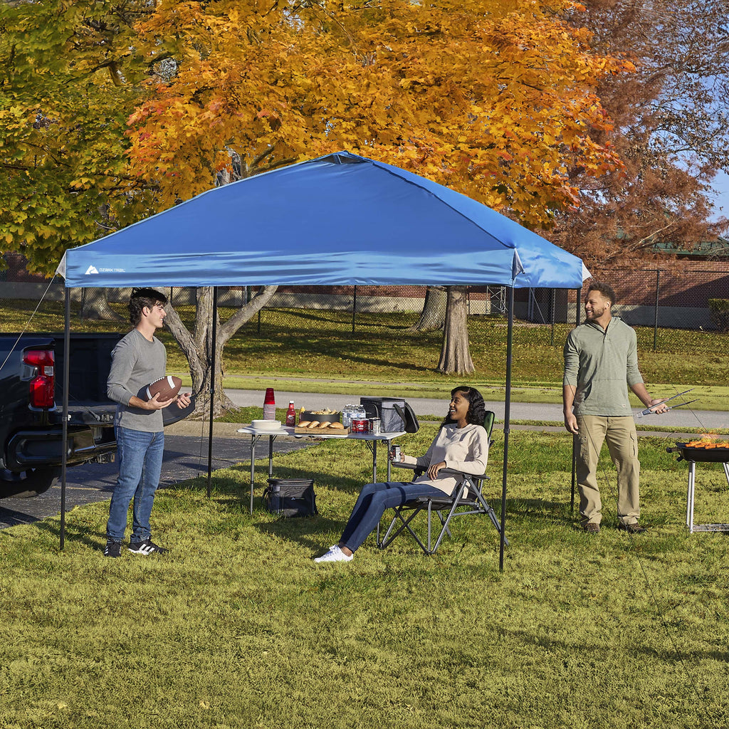 Ozark Trail 10x10 Instant Pop Up Canopy Tent with Simple Push Setup – Straight Leg Pop-Up Tent for Tailgating, Camping & Events, Gold