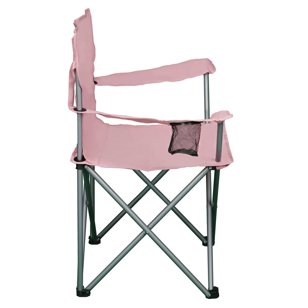 Ozark Trail Quad Folding Camp Chair with Cup Holder, Black
