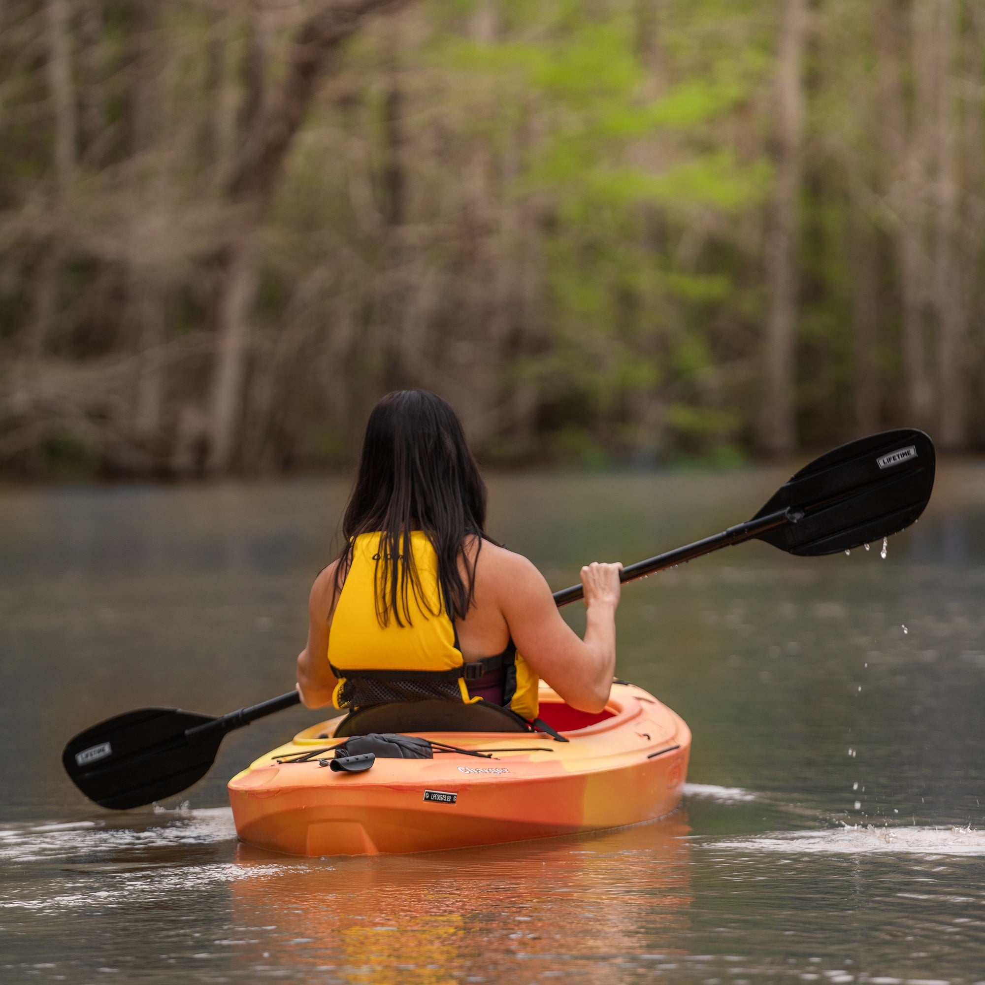 Lifetime Charger 10 ft Sit-Inside Kayak with Paddle, Seaside Dualtone (91349)